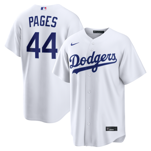 Andy Pages Los Angeles Dodgers Home Replica Jersey - White | Stitched Baseball Jersey TJS0067