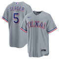 Corey Seager Texas Rangers Road Replica Jersey - Gray | Stitched Baseball Jersey TJS0099
