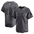 Francisco Lindor New York Mets City Connect Limited Jersey - Gray | Stitched Baseball Jersey TJS0060