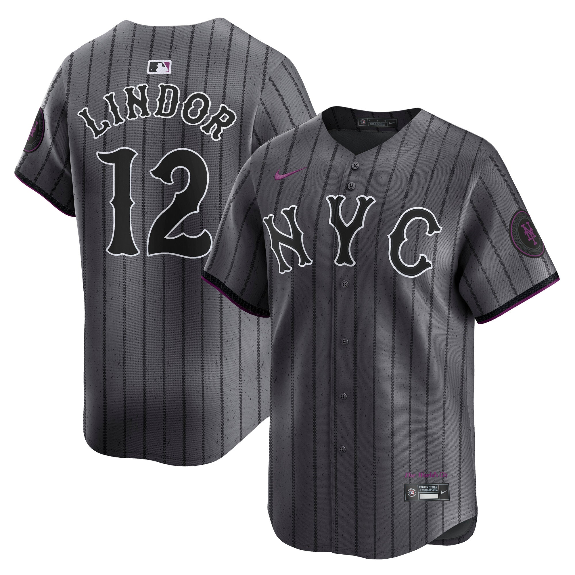 Francisco Lindor New York Mets City Connect Limited Jersey - Gray | Stitched Baseball Jersey TJS0060