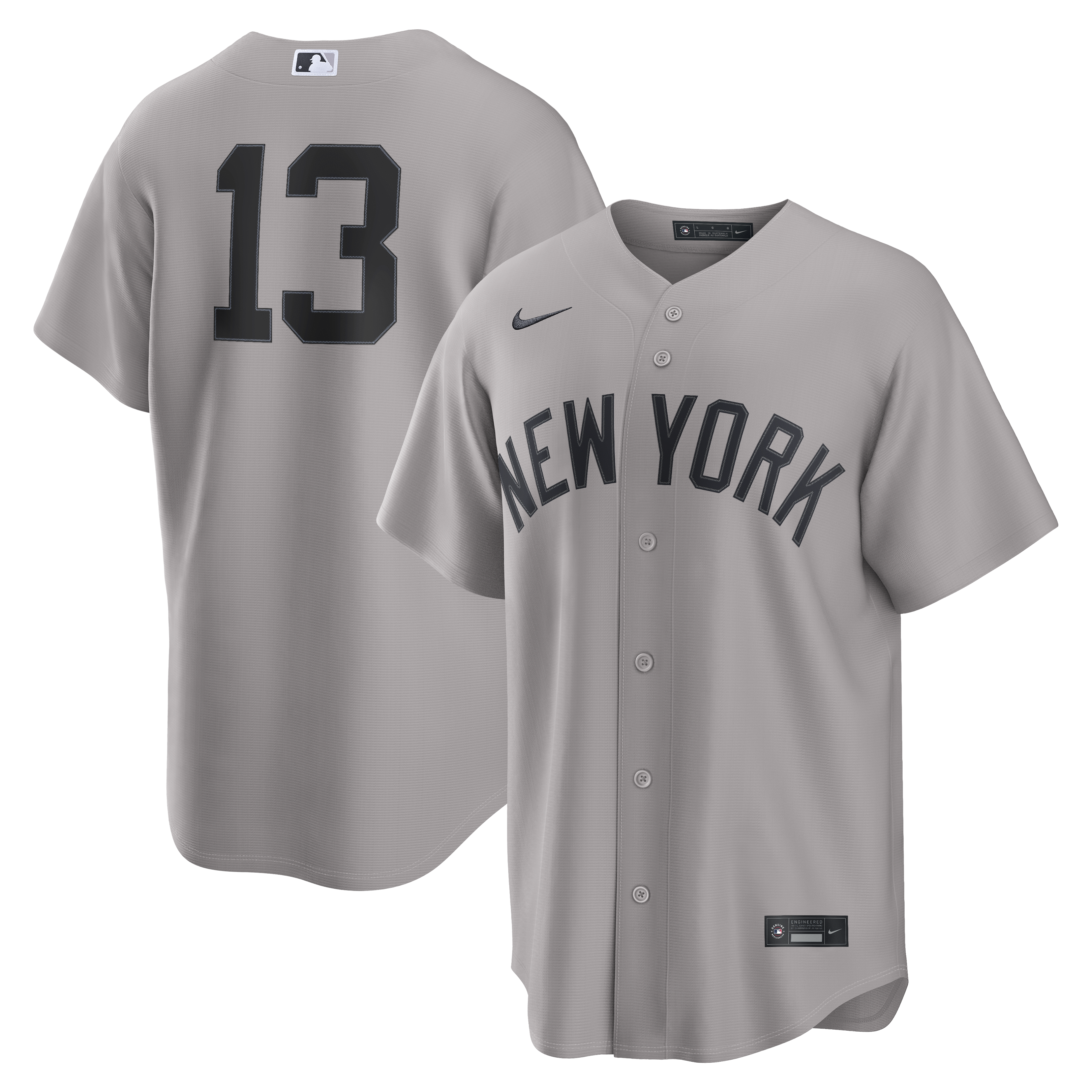 Jazz Chisholm Jr. New York Yankees Road Replica Jersey - Gray | Stitched Baseball Jersey TJS0038