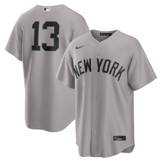 Jazz Chisholm Jr. New York Yankees Road Replica Jersey - Gray | Stitched Baseball Jersey TJS0038