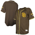 San Diego Padres Stitches Team Color Full-Button Fashion Jersey - Brown | Stitched Baseball Jersey TJS0063