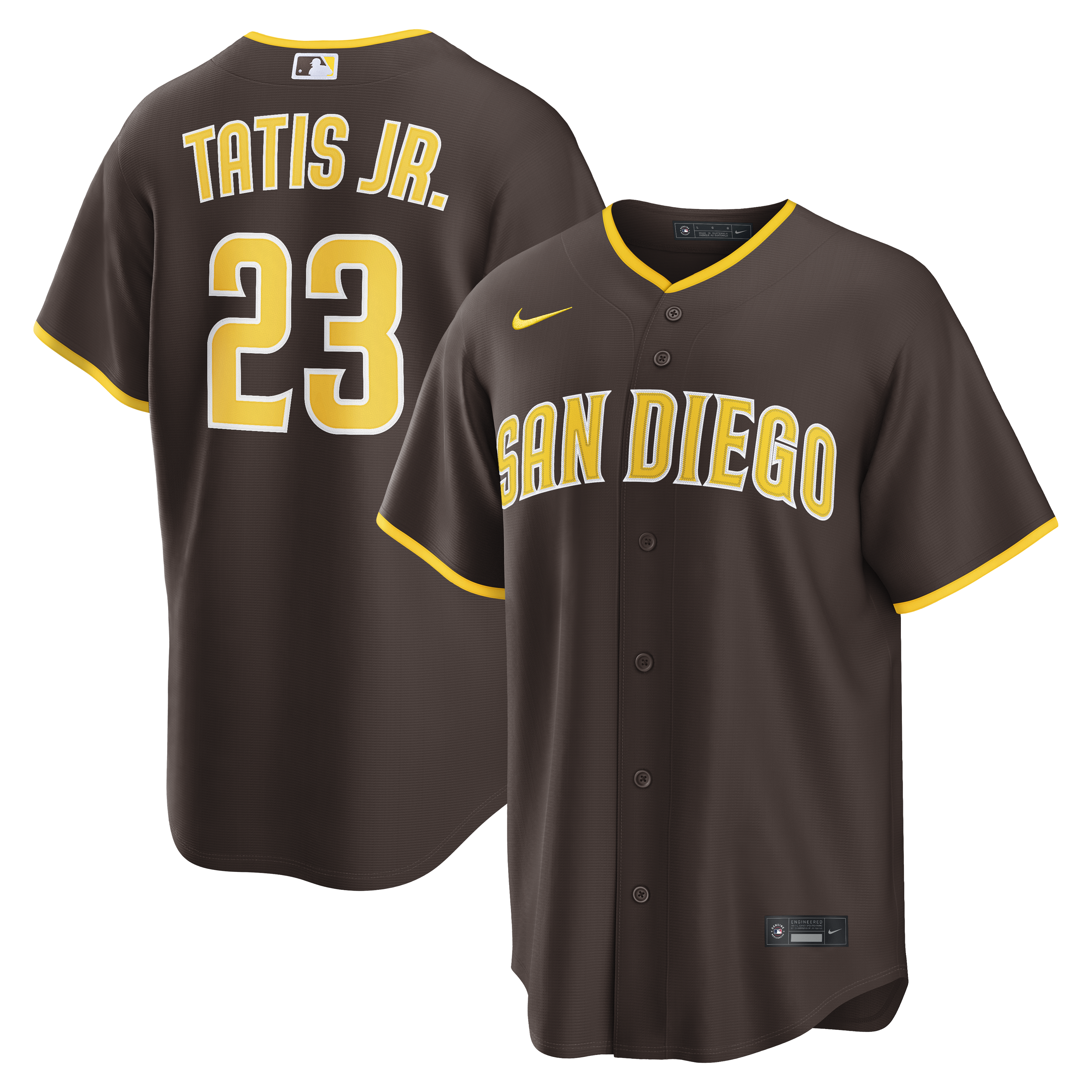 Fernando Tatis Jr. San Diego Padres Road Replica Jersey - Brown | Stitched Baseball Jersey TJS0035