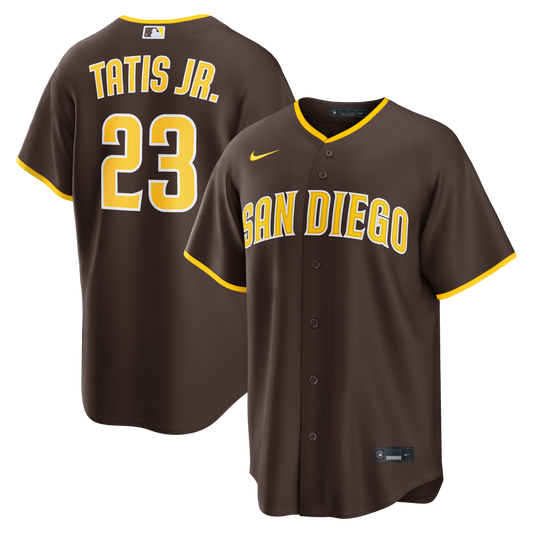 Fernando Tatis Jr. San Diego Padres Road Replica Jersey - Brown | Stitched Baseball Jersey TJS0035
