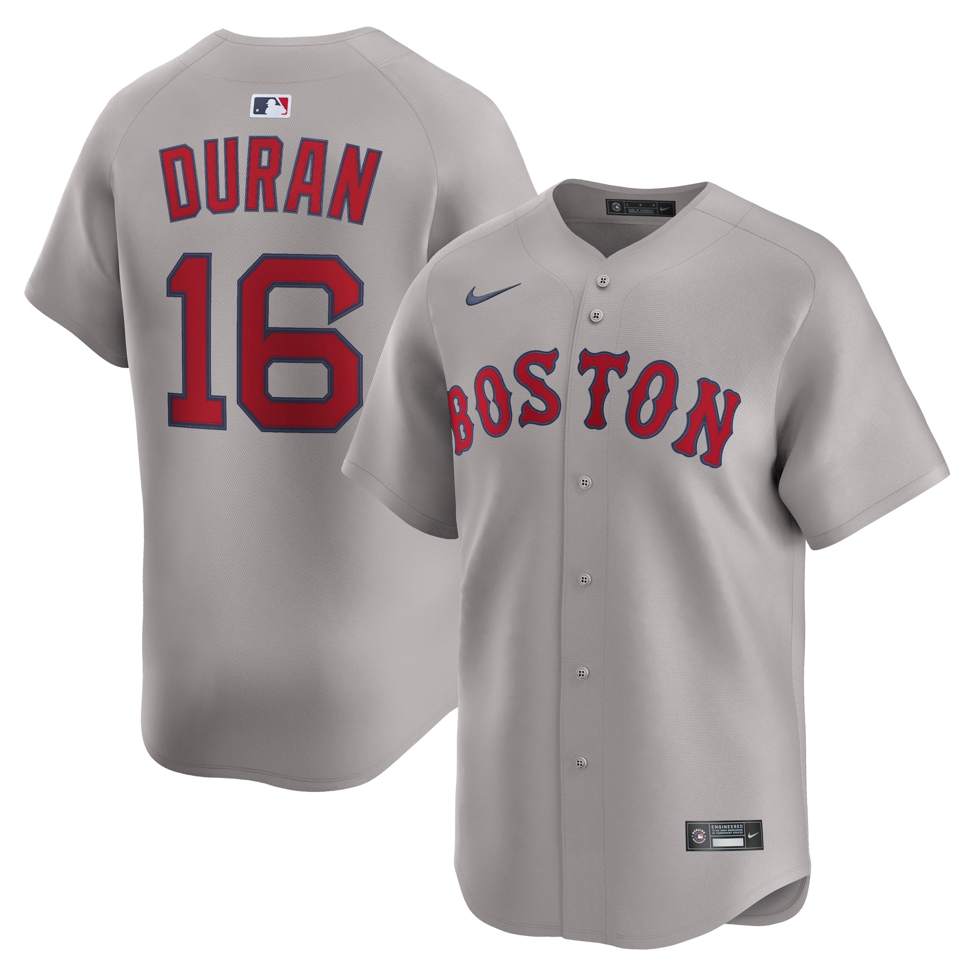 Jarren Duran Boston Red Sox Road Limited Jersey - Gray | Stitched Baseball Jersey TJS0078