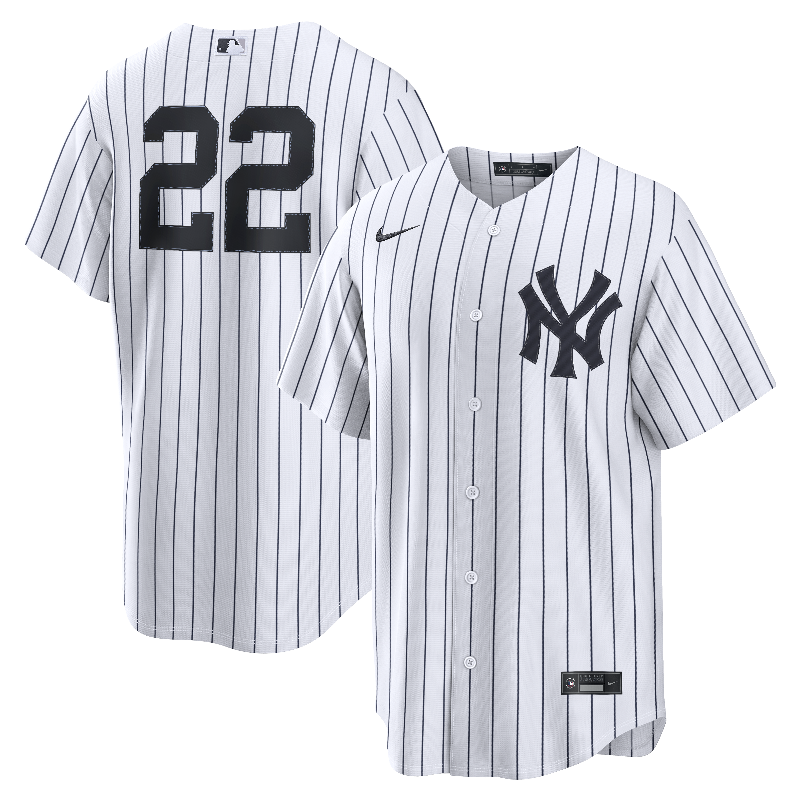 Ben Rice New York Yankees Home Replica Jersey - White | Stitched Baseball Jersey TJS0003