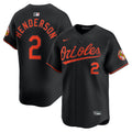 Gunnar Henderson Baltimore Orioles Alternate Limited Player Jersey - Black | Stitched Baseball Jersey TJS0071