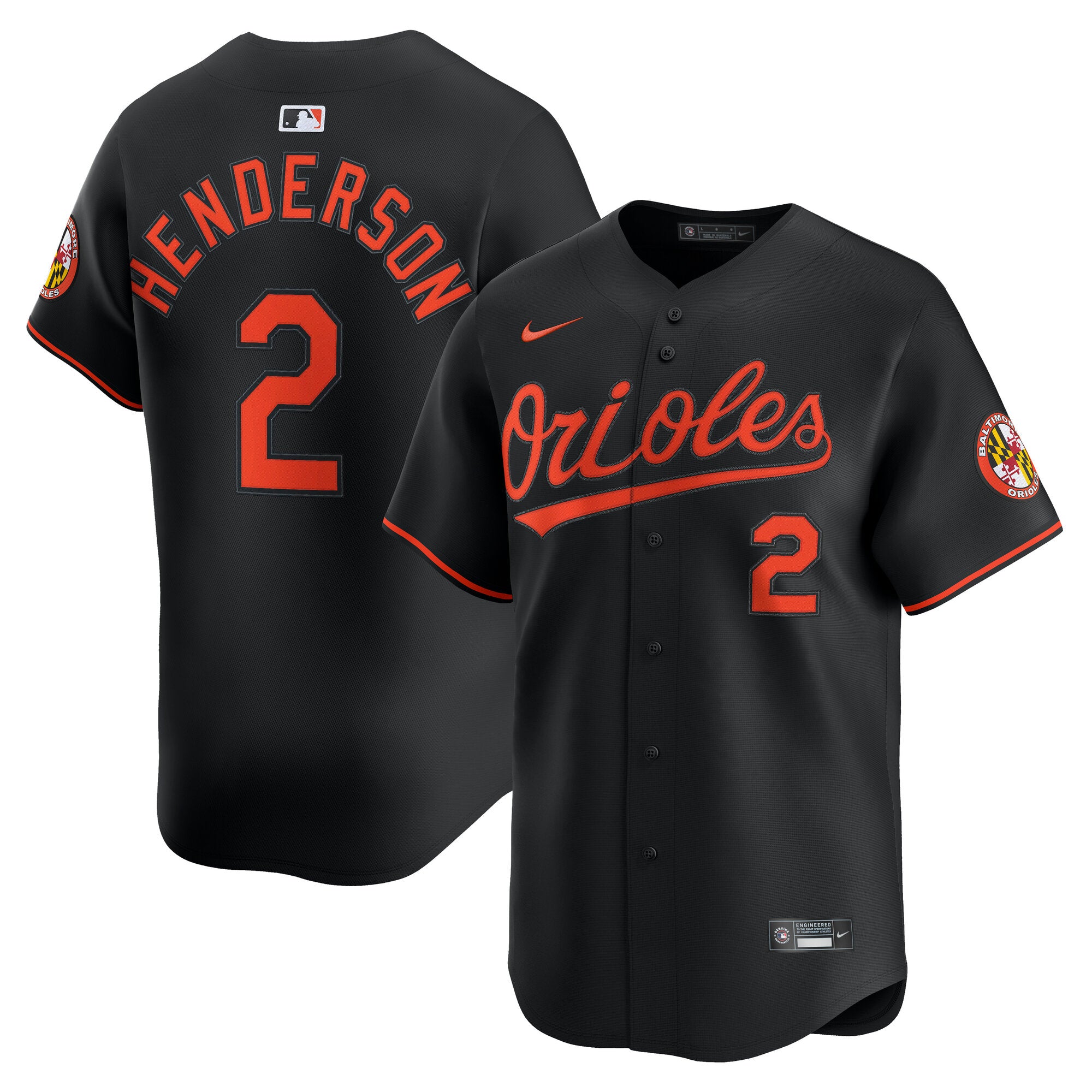 Gunnar Henderson Baltimore Orioles Alternate Limited Player Jersey - Black | Stitched Baseball Jersey TJS0071