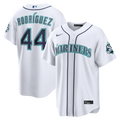 Julio Rodriguez Seattle Mariners Home Stadium 50th Season Patch Jersey - White | Stitched Baseball Jersey TJS0055