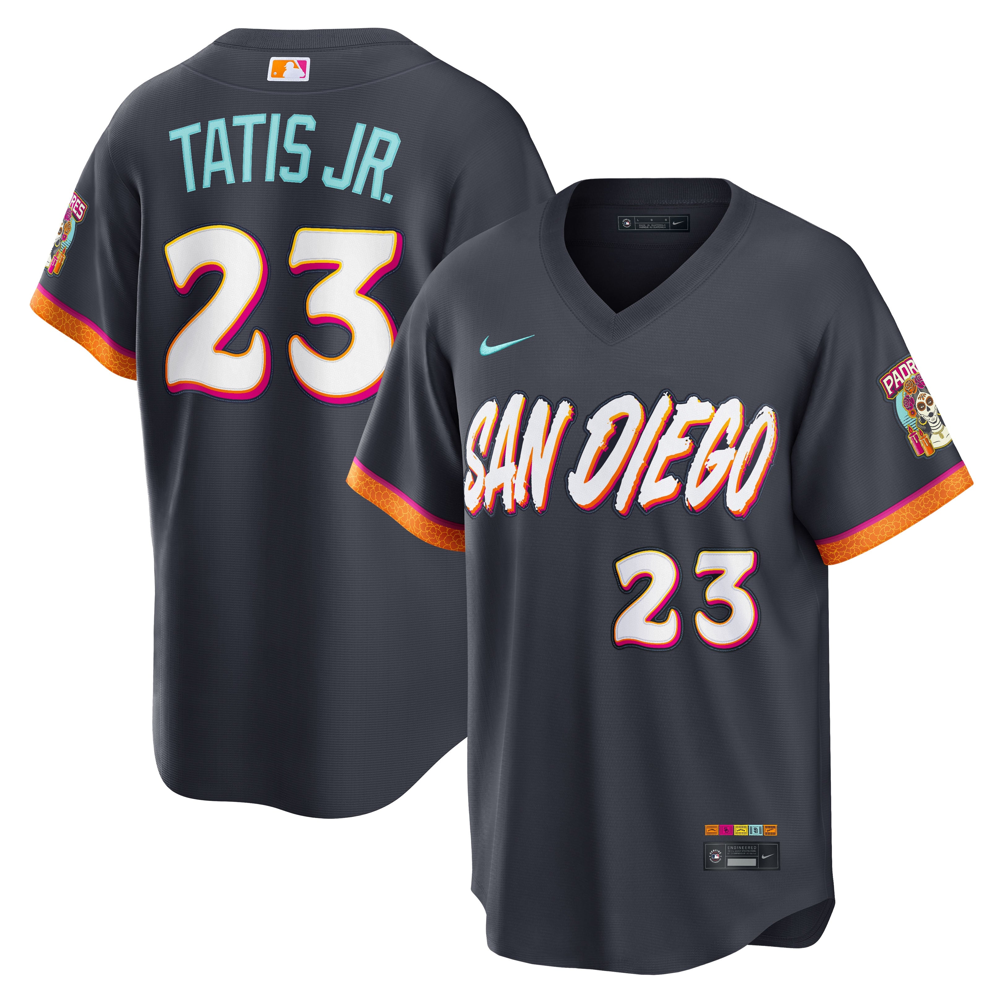 Fernando Tatis Jr. San Diego Padres 2026 City Connect Stadium Jersey - Obsidian | Stitched Baseball Jersey TJS0011