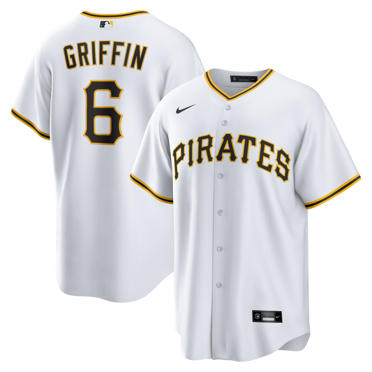 Konnor Griffin Pittsburgh Pirates Home Replica Jersey - White | Stitched Baseball Jersey TJS0015