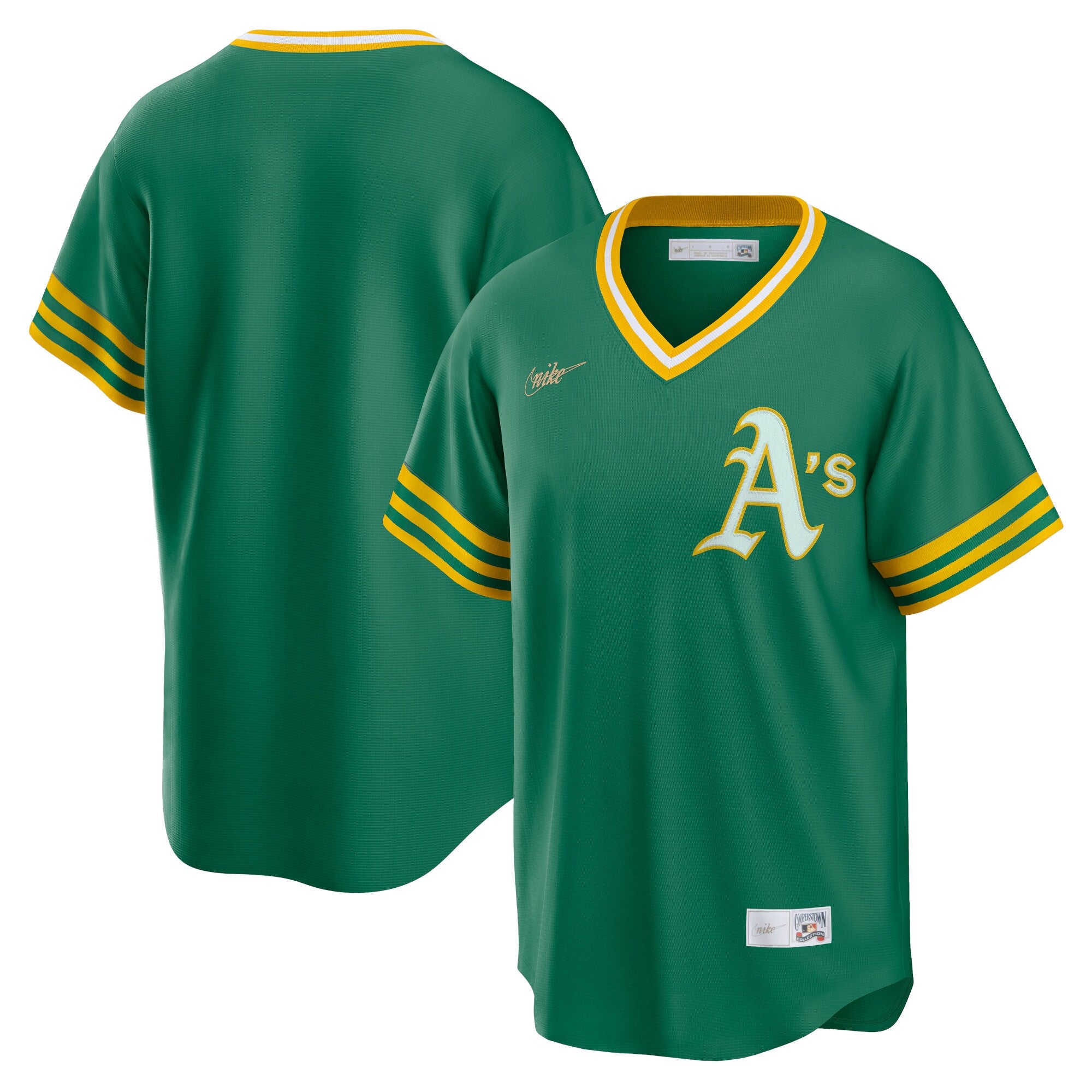 Athletics Road Cooperstown Collection Team Jersey - Kelly Green | Stitched Baseball Jersey TJS0082