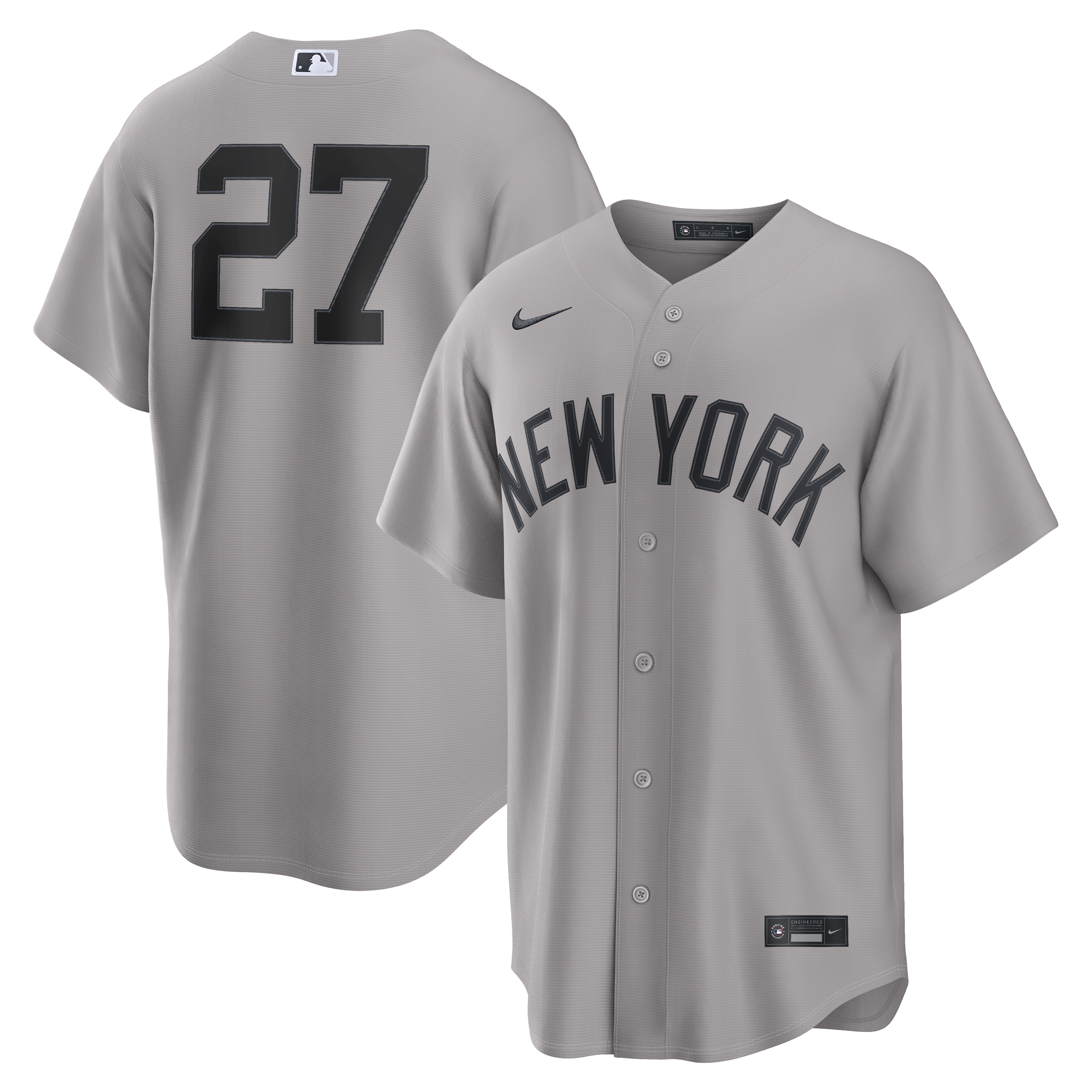 Giancarlo Stanton New York Yankees Road Replica Jersey - Gray | Stitched Baseball Jersey TJS0090