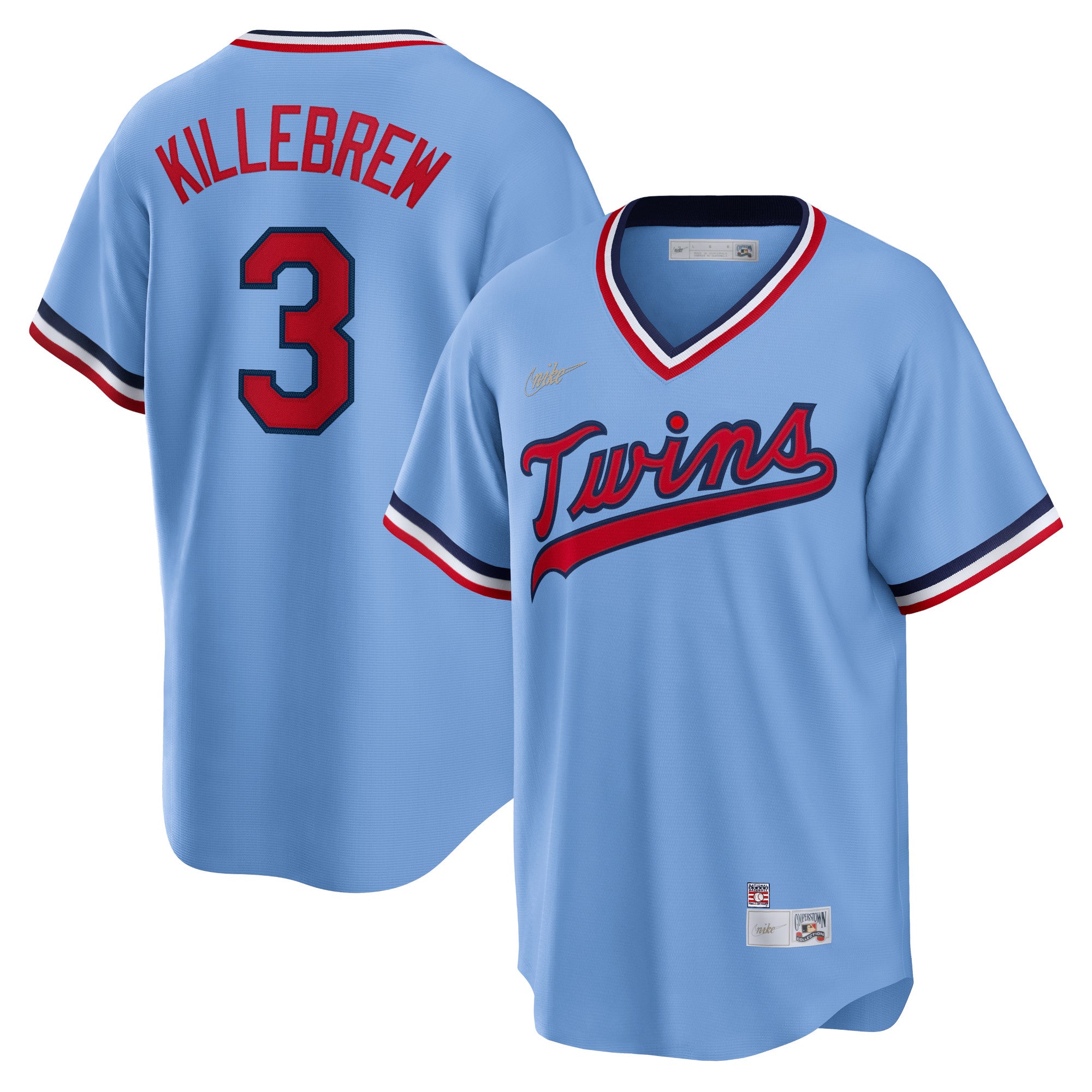 Harmon Killebrew Minnesota Twins Road Cooperstown Collection Player Jersey - Light Blue | Stitched Baseball Jersey TJS0214