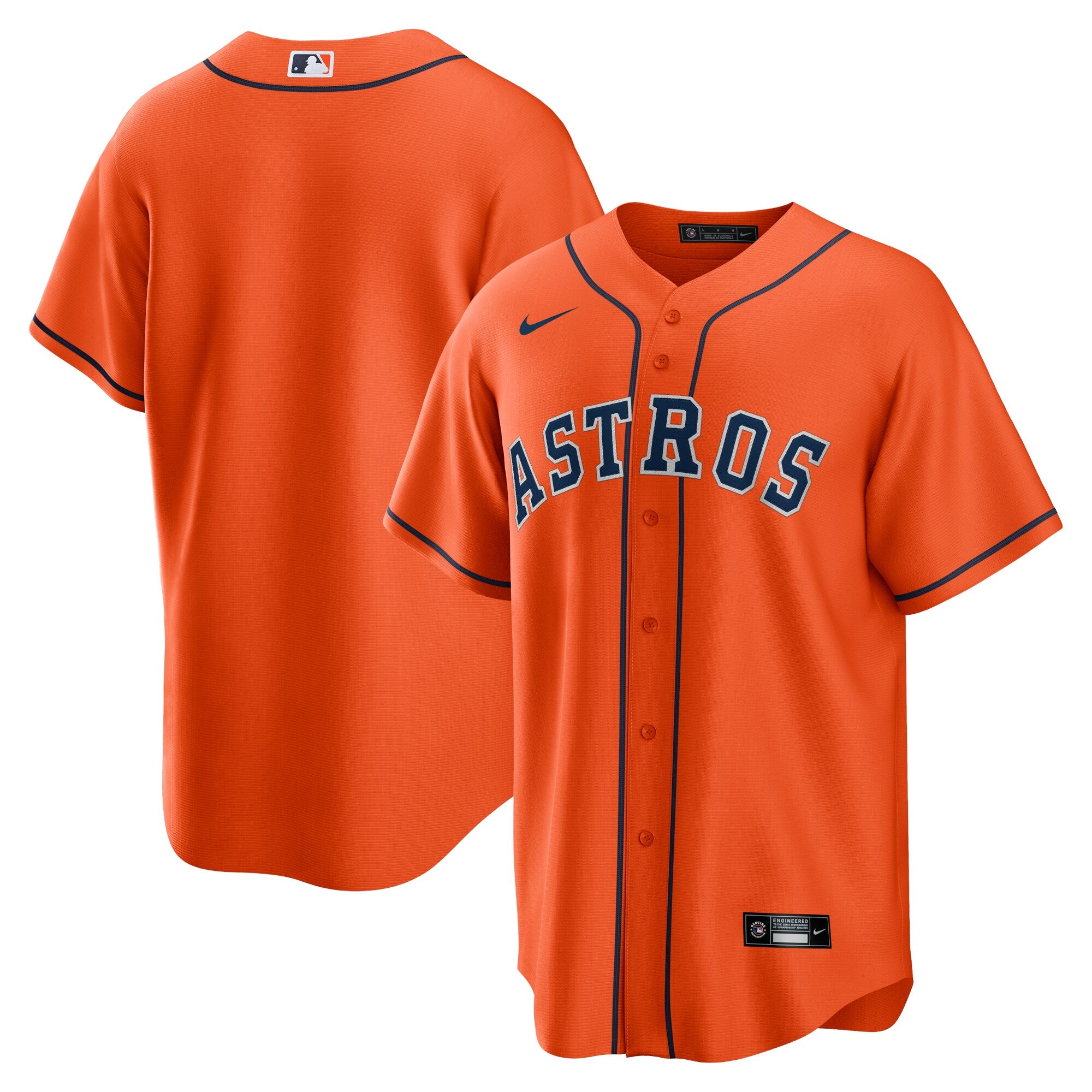 Houston Astros Alternate Replica Team Jersey - Orange | Stitched Baseball Jersey TJS0157