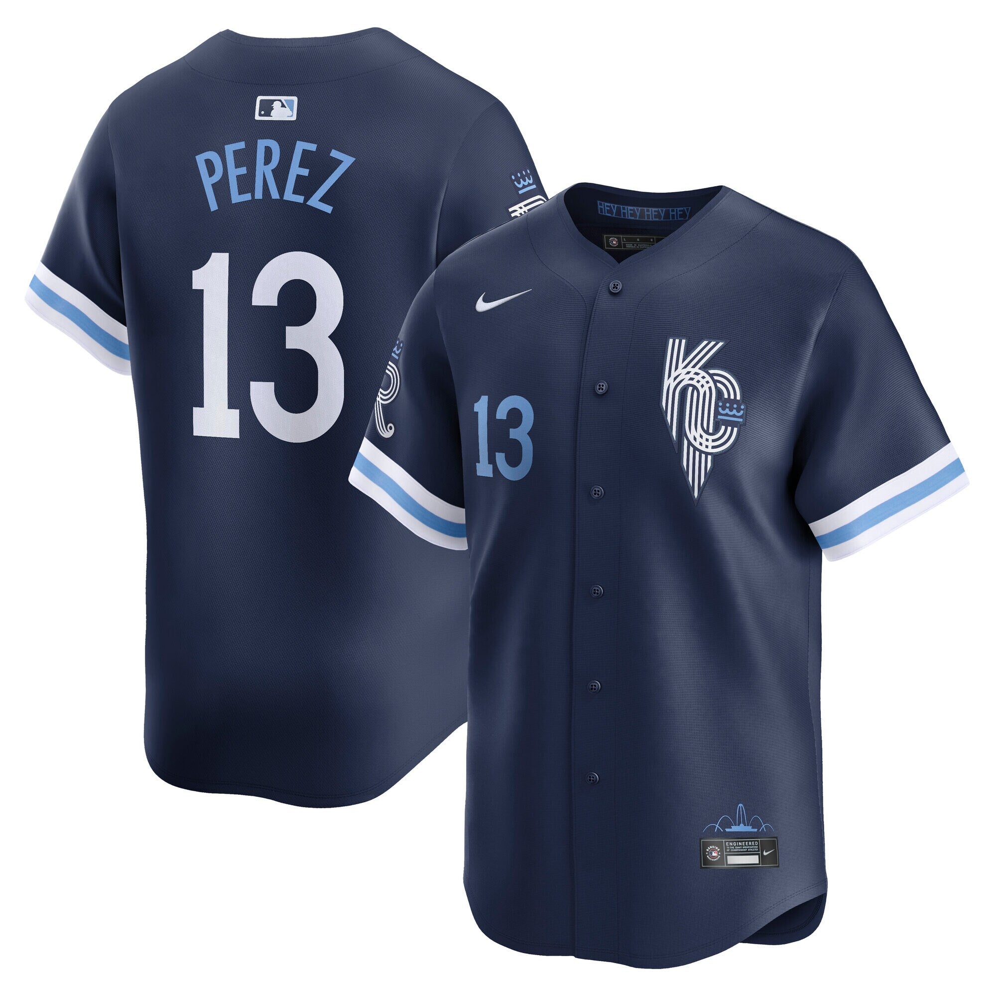 Salvador Perez Kansas City Royals City Connect Limited Jersey - Navy | Stitched Baseball Jersey TJS0147
