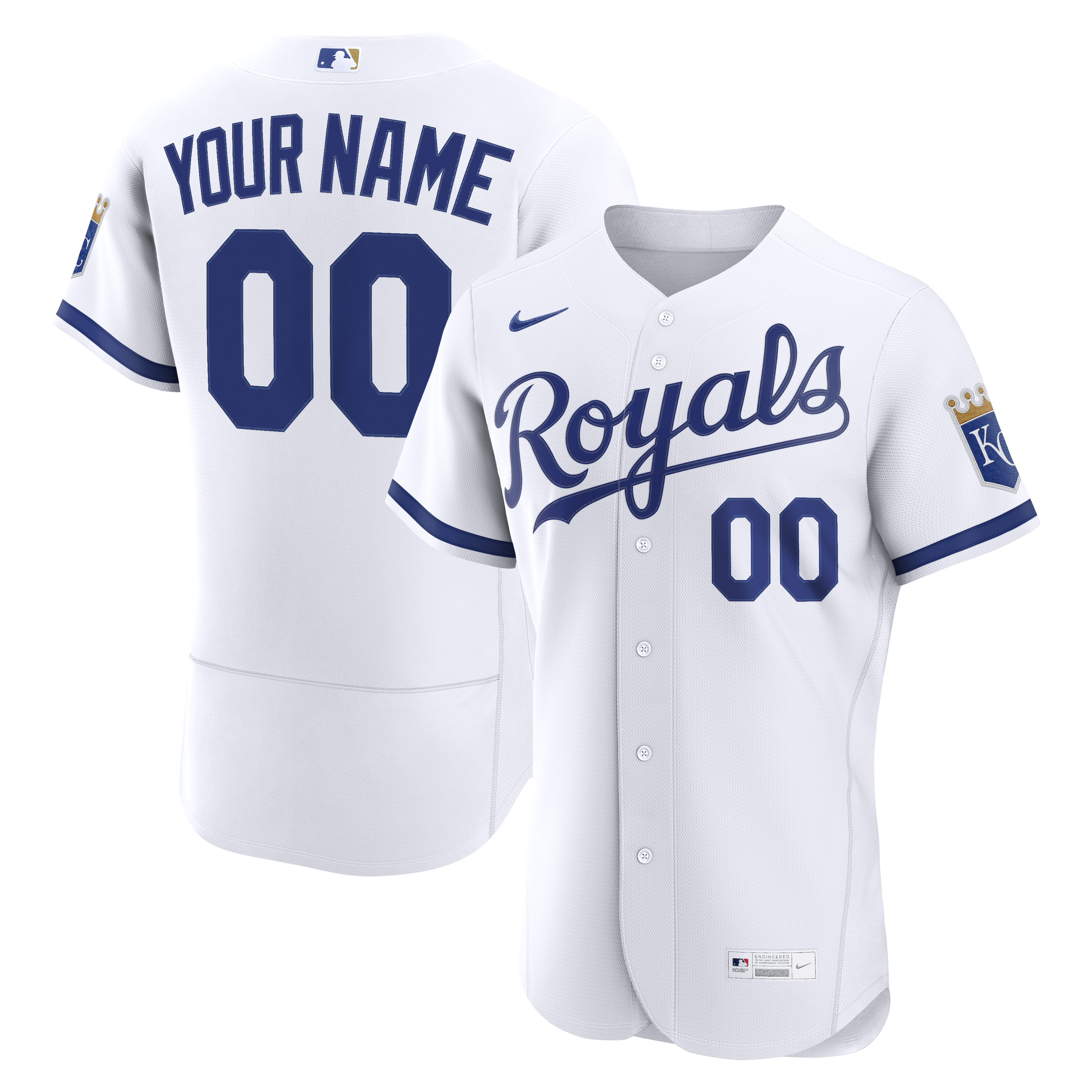 Kansas City Royals Home Custom Jersey - White | Stitched Baseball Jersey TJS0170