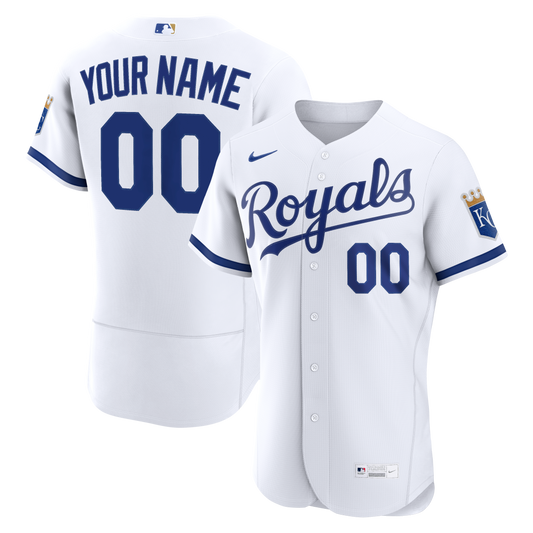 Kansas City Royals Home Custom Jersey - White | Stitched Baseball Jersey TJS0170