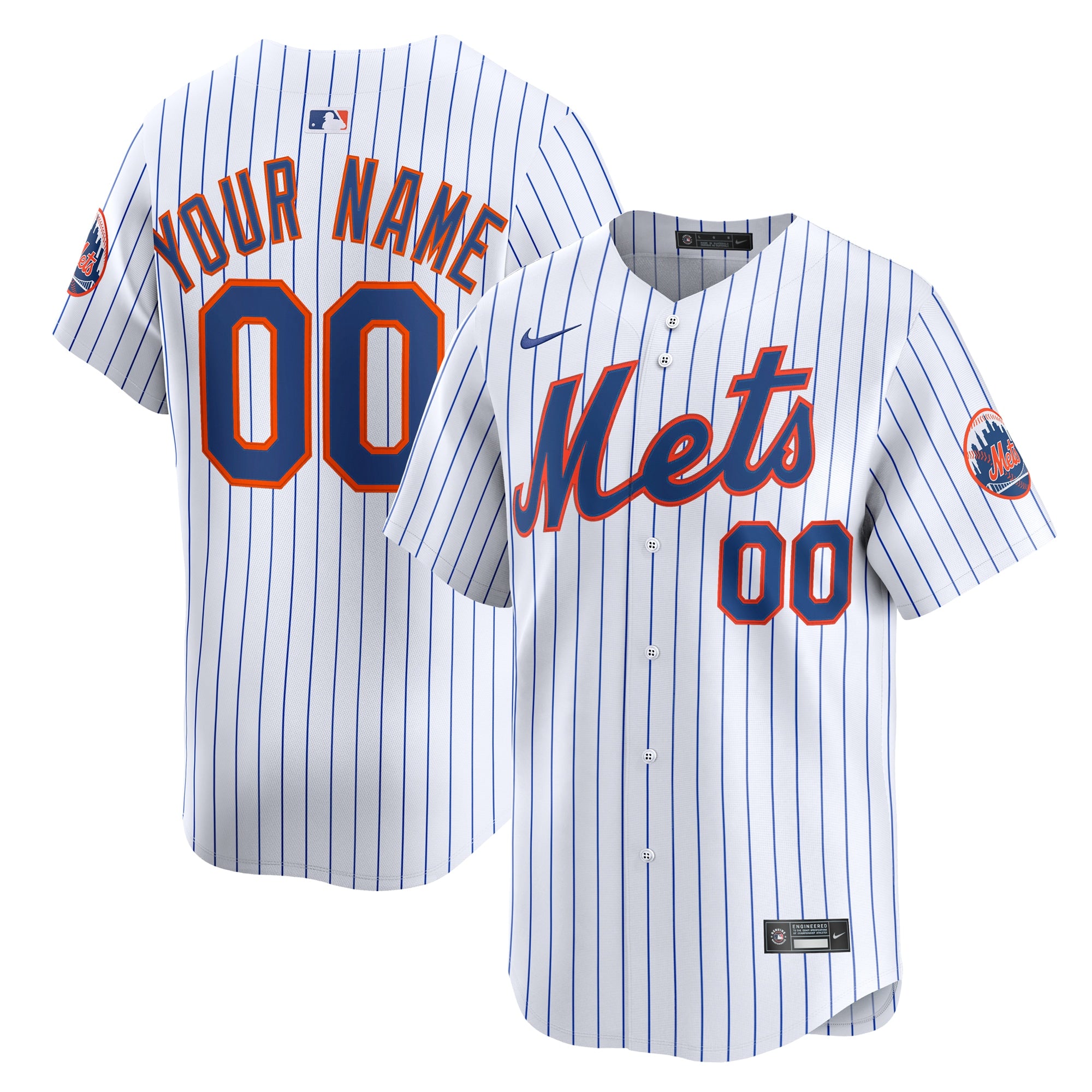 New York Mets Home Limited Custom Jersey - White | Stitched Baseball Jersey TJS0121