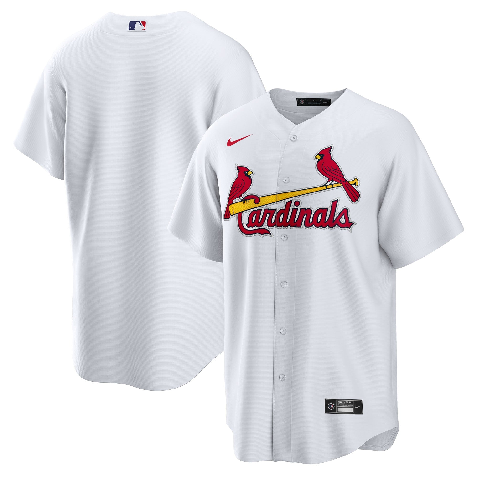 St. Louis Cardinals Home Big & Tall Replica Jersey - White | Stitched Baseball Jersey TJS0165