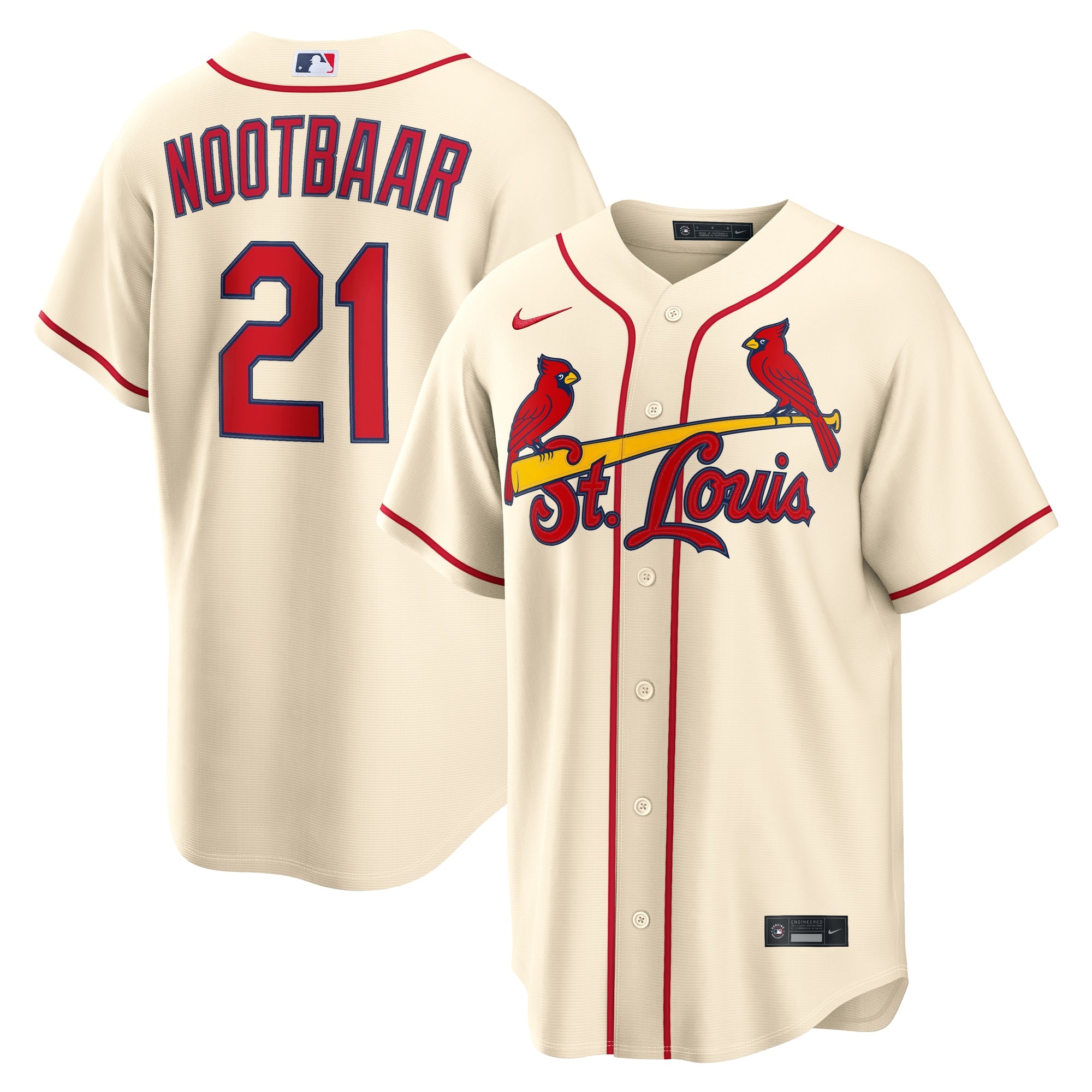Lars Nootbaar St. Louis Cardinals Alternate Replica Jersey - Cream | Stitched Baseball Jersey TJS0166