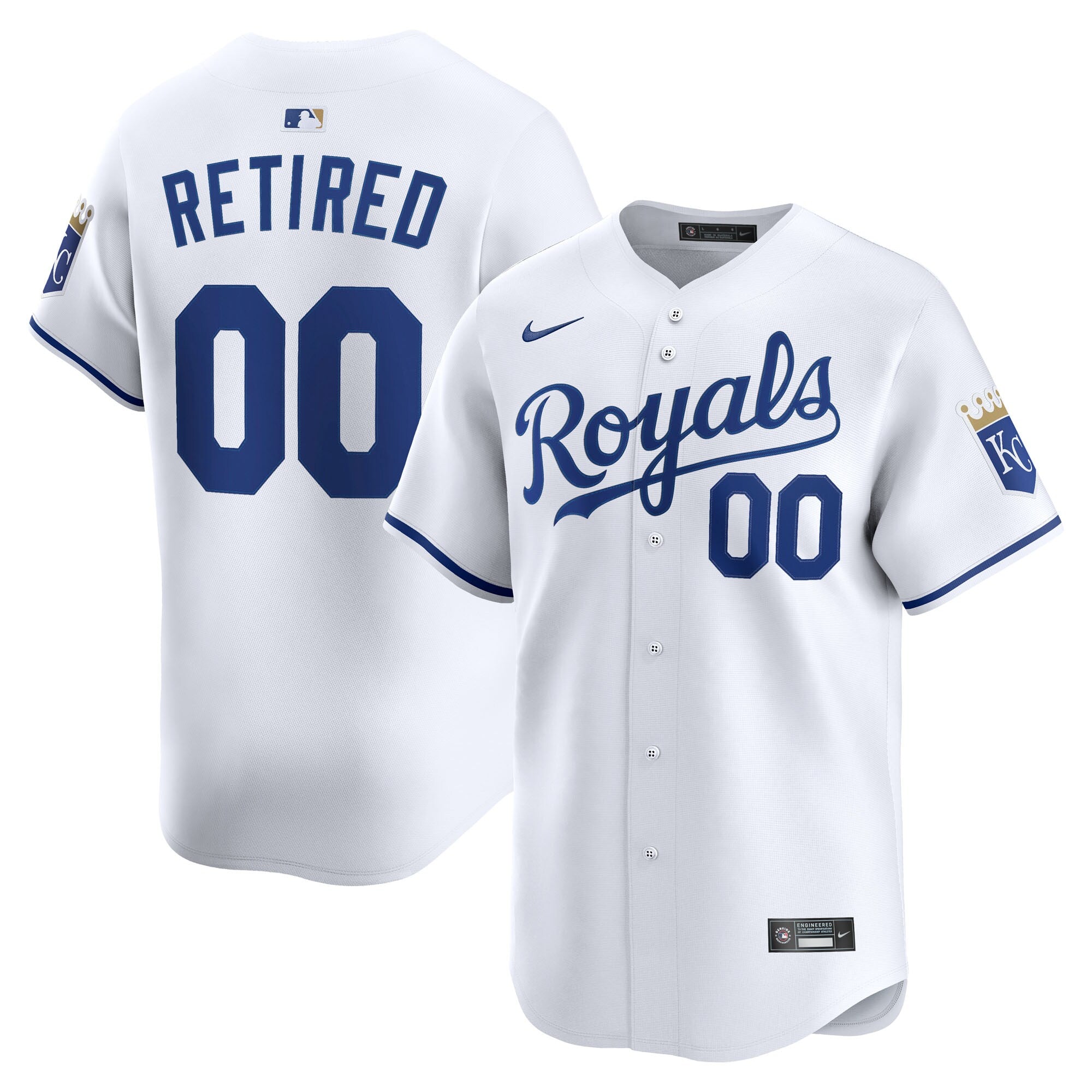 Kansas City Royals Home Limited Pick-A-Player Retired Roster Jersey - White | Stitched Baseball Jersey TJS0289