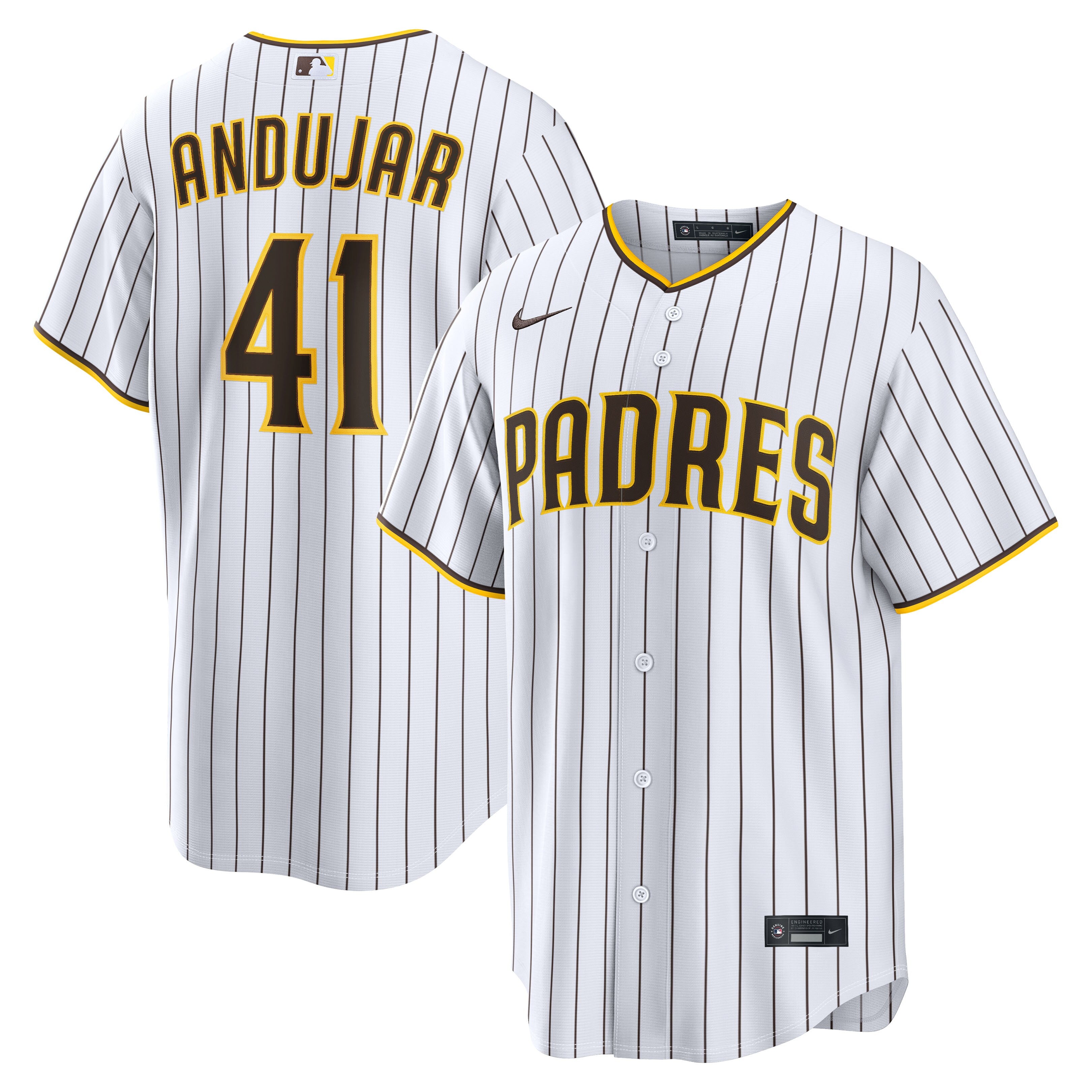 Miguel Andujar San Diego Padres Home Replica Jersey - White | Stitched Baseball Jersey TJS0290