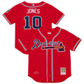 Chipper Jones Atlanta Braves M & N 2006 Cooperstown Collection Jersey - Red | Stitched Baseball Jersey TJS0189
