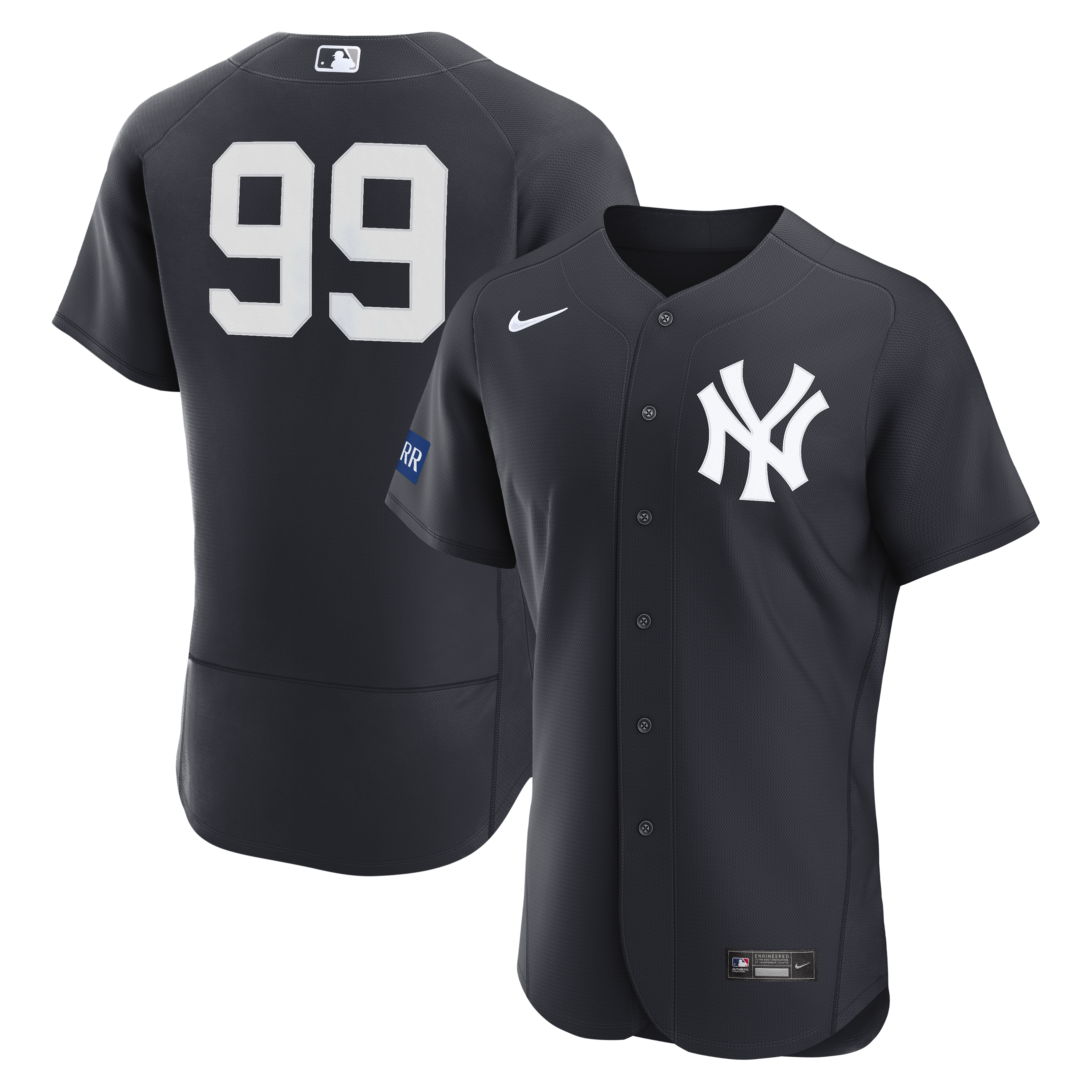 Aaron Judge New York Yankees Alternate Sponsor Patch Jersey - Navy | Stitched Baseball Jersey TJS0141