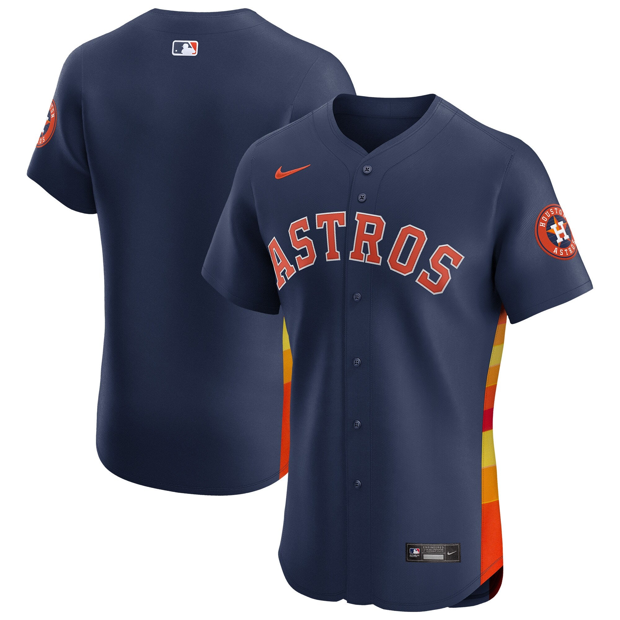Houston Astros Alternate Vapor Premier Elite Patch Jersey - Navy | Stitched Baseball Jersey TJS0143