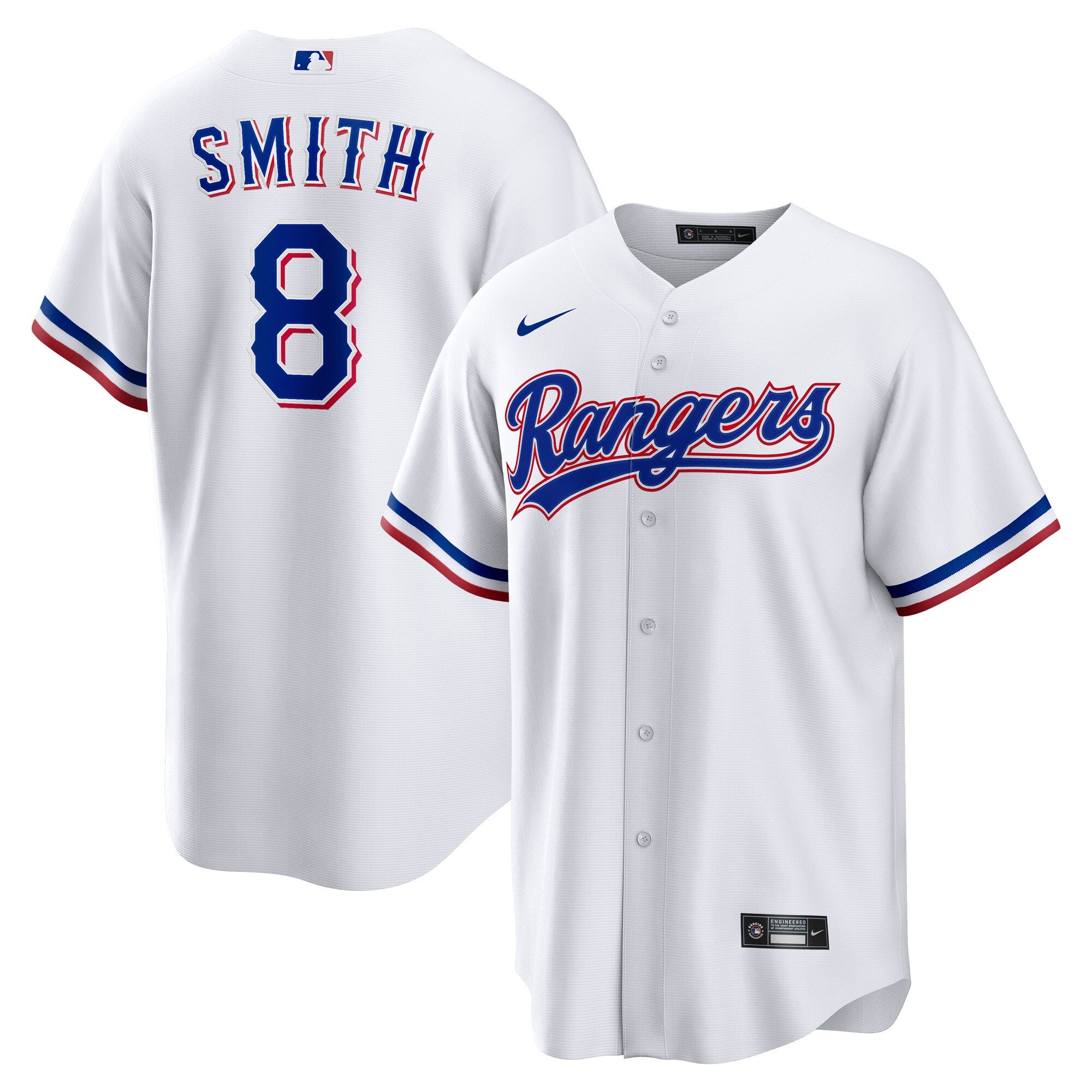 Josh Smith Texas Rangers Home Replica Jersey - White | Stitched Baseball Jersey TJS0239