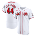 Elly De La Cruz Cincinnati Reds Home Sponsor Patch Jersey - White | Stitched Baseball Jersey TJS0193