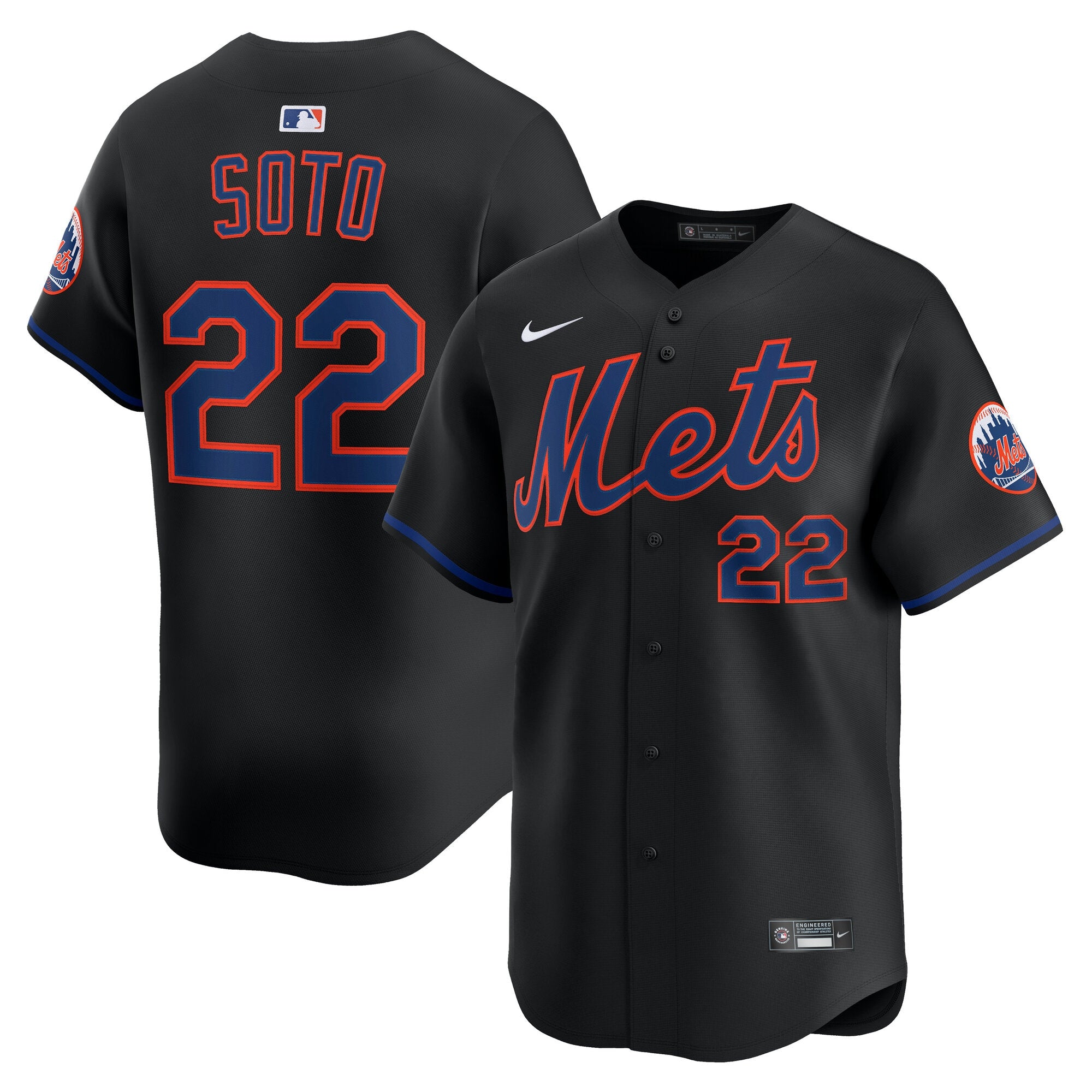 Juan Soto New York Mets Alternate Limited Player Jersey - Black | Stitched Baseball Jersey TJS0100