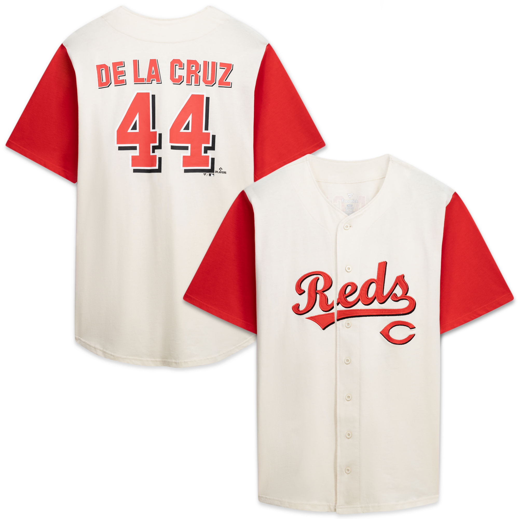 Cincinnati Reds Profile Big & Tall Two-Color Fashion Jersey - Cream/Red | Stitched Baseball Jersey TJS0242