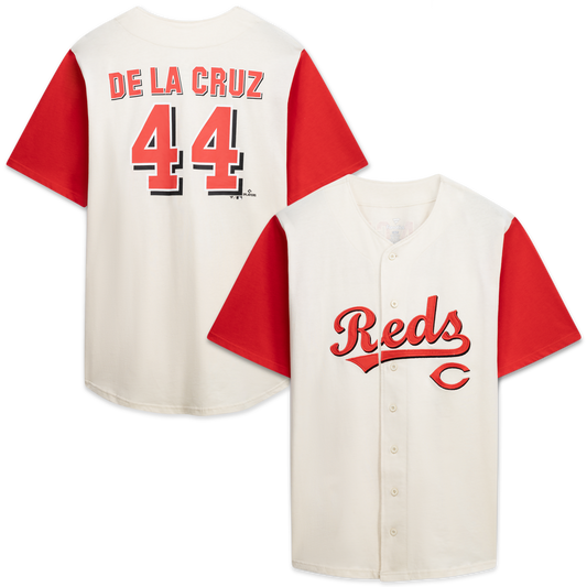 Cincinnati Reds Profile Big & Tall Two-Color Fashion Jersey - Cream/Red | Stitched Baseball Jersey TJS0242