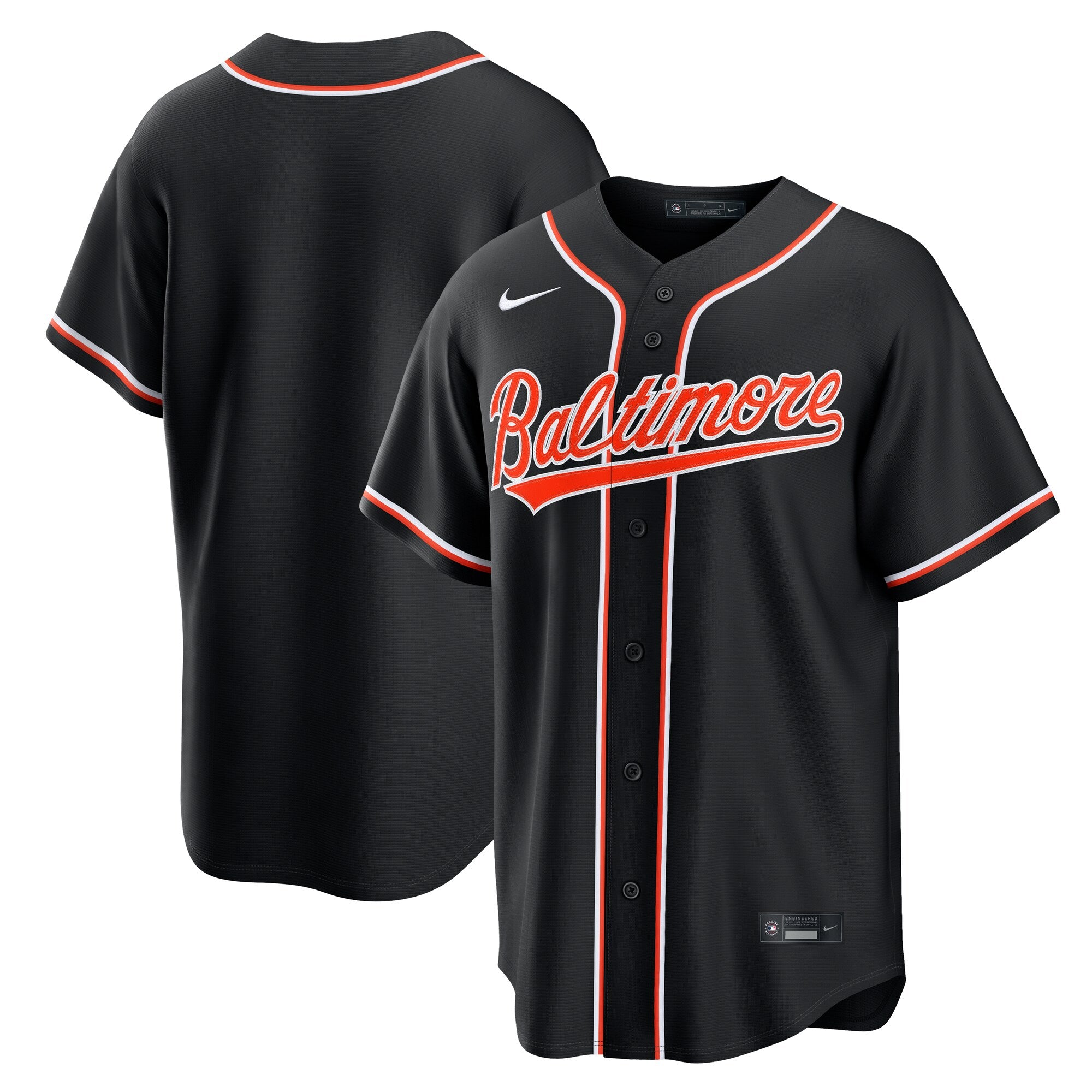 Baltimore Orioles Fashion Replica Black Out Jersey | Stitched Baseball Jersey TJS0120