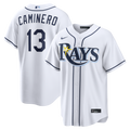Junior Caminero Tampa Bay Rays Home Replica Jersey - White | Stitched Baseball Jersey TJS0190