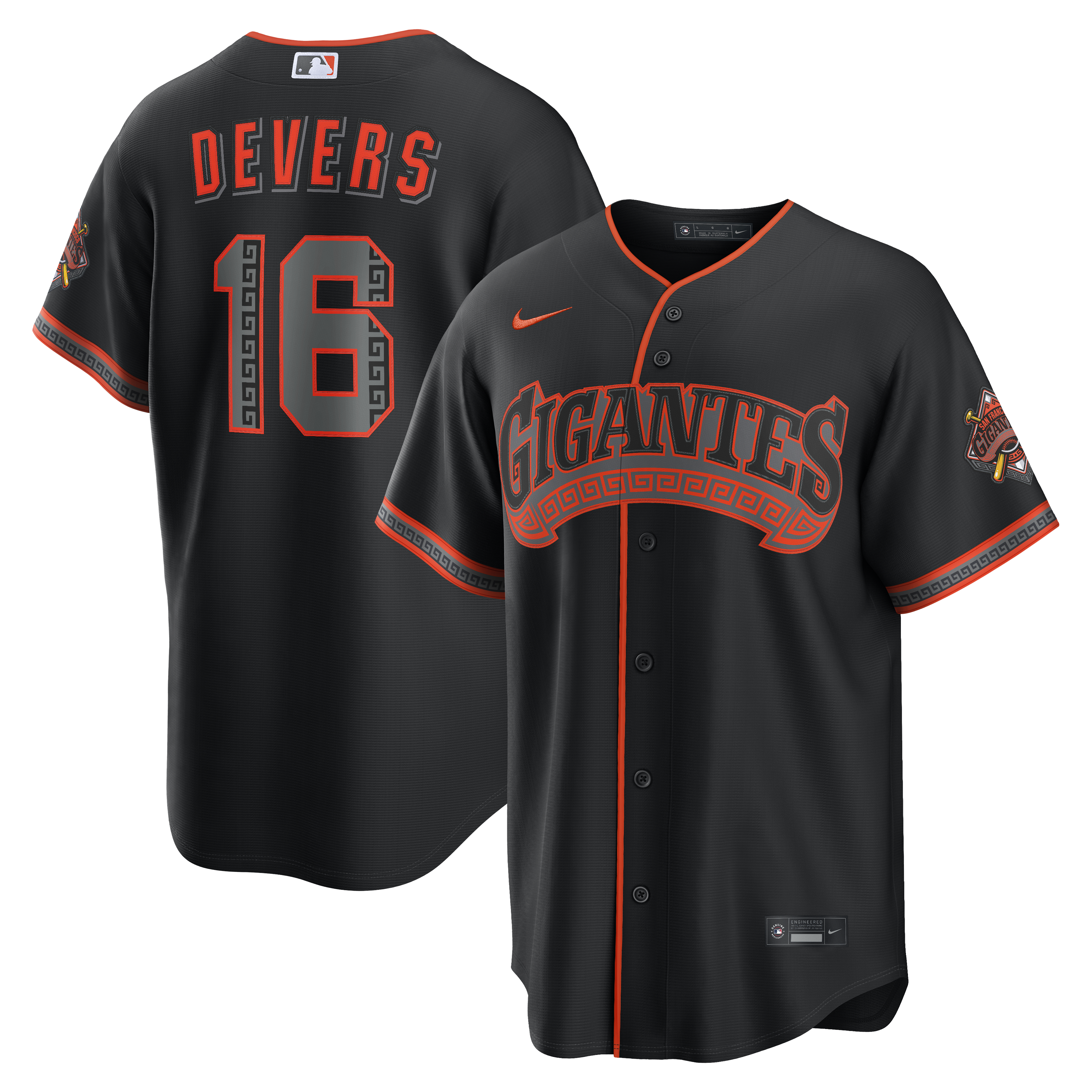 Rafael Devers San Francisco Giants Alternate Stadium Jersey - Black | Stitched Baseball Jersey TJS0127