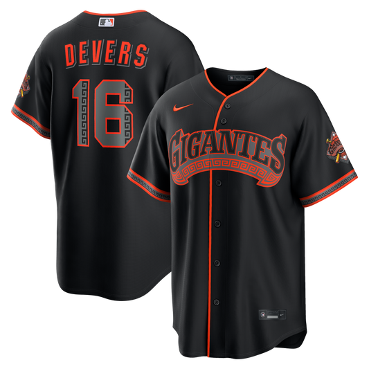 Rafael Devers San Francisco Giants Alternate Stadium Jersey - Black | Stitched Baseball Jersey TJS0127