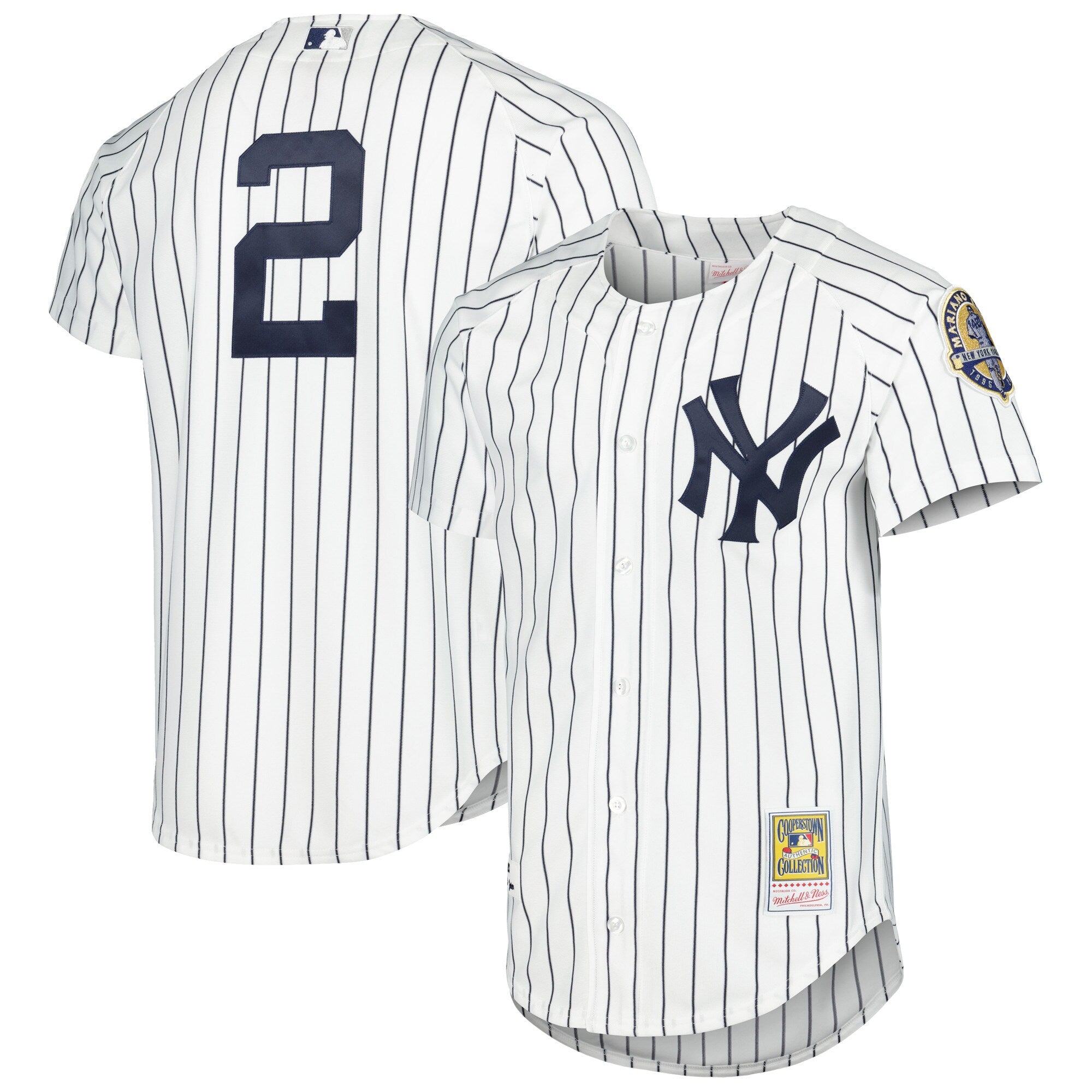 Derek Jeter New York Yankees M & N Cooperstown Collection Jersey - White | Stitched Baseball Jersey TJS0129