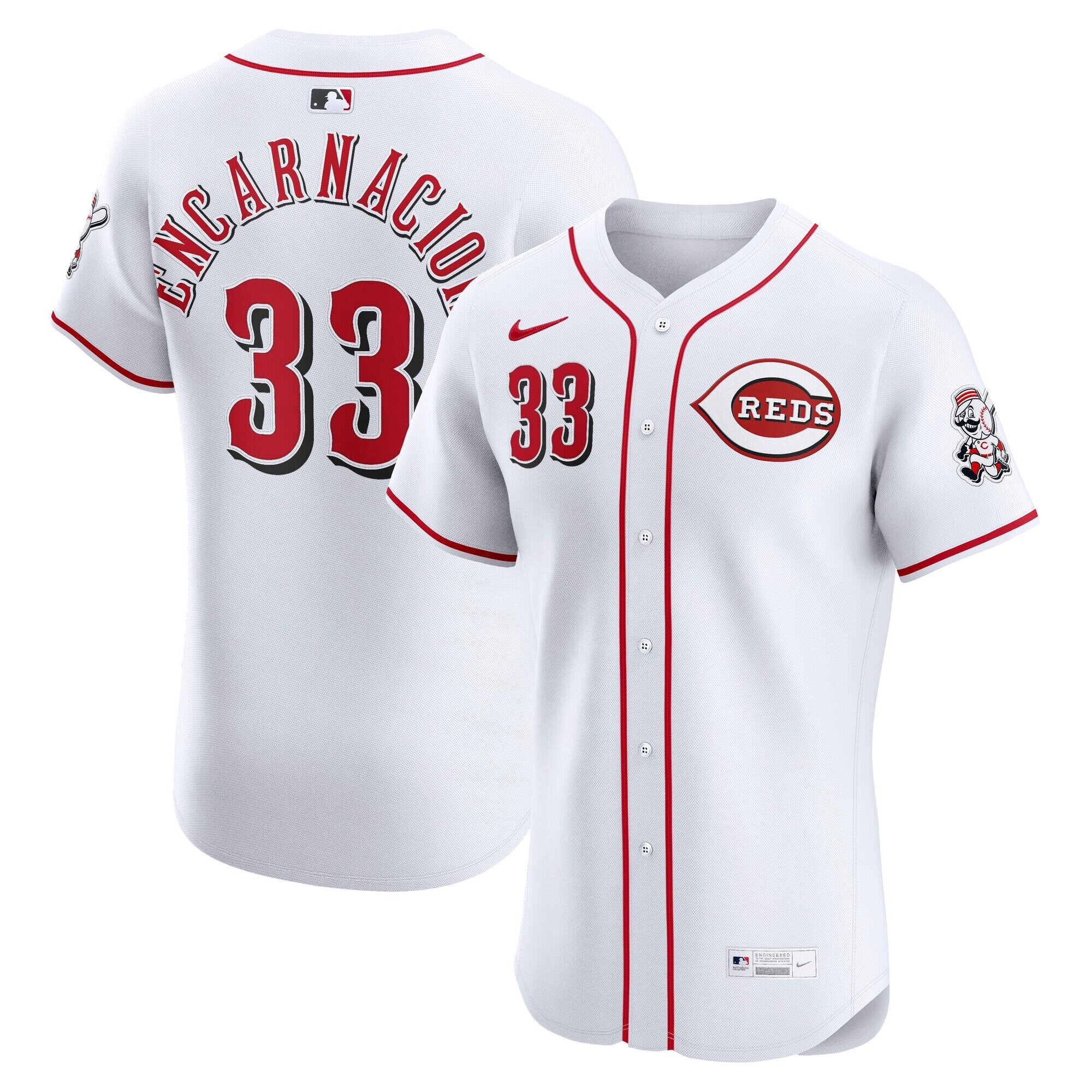 Christian Encarnacion-Strand Cincinnati Reds Home Elite Jersey - White | Stitched Baseball Jersey TJS0281