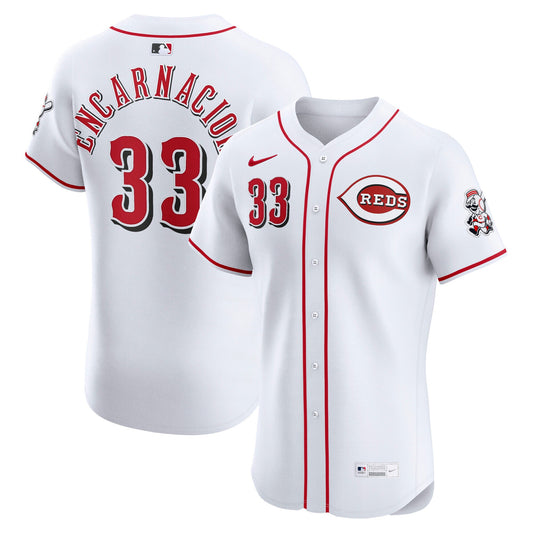 Christian Encarnacion-Strand Cincinnati Reds Home Elite Jersey - White | Stitched Baseball Jersey TJS0281
