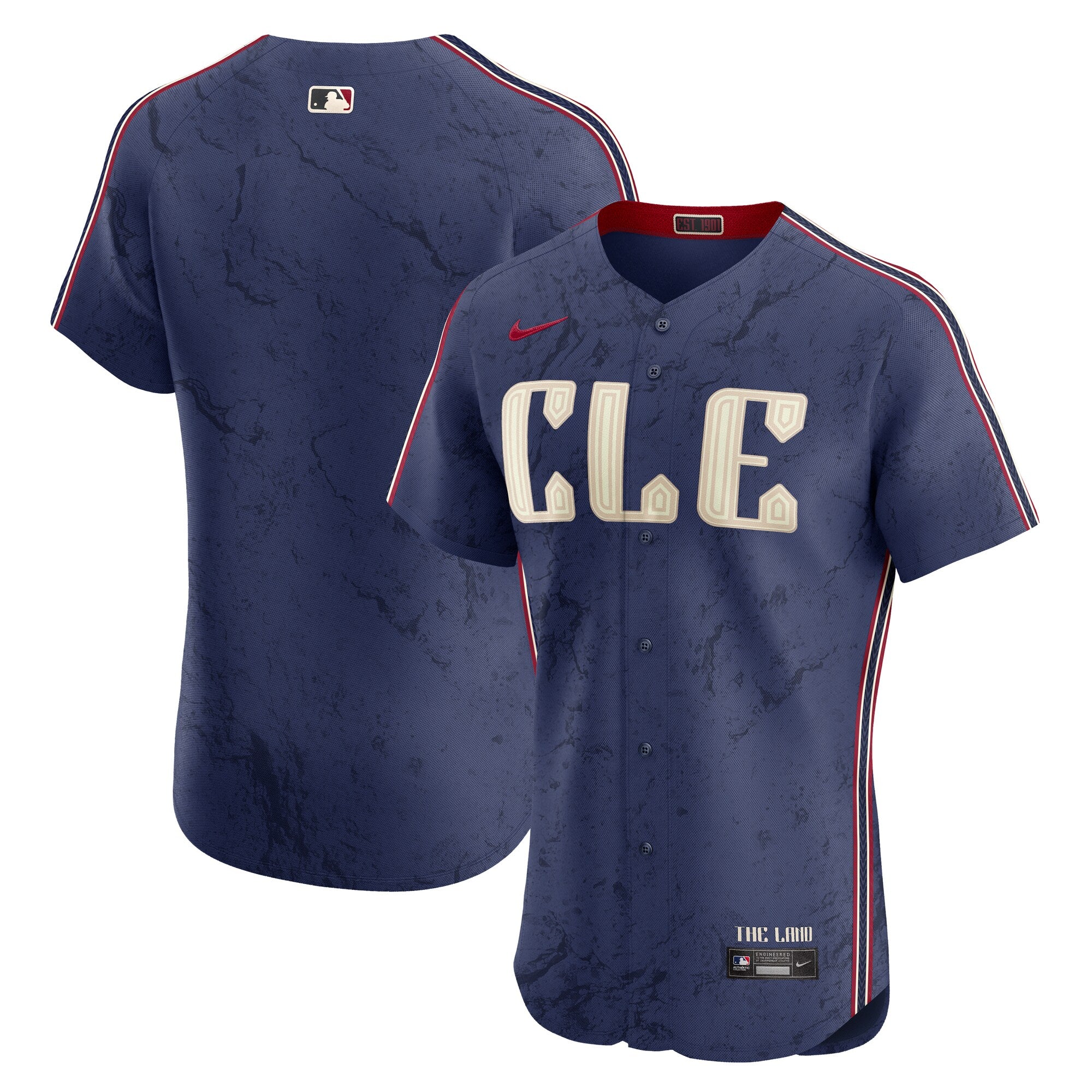 Cleveland Guardians City Connect Elite Jersey - Navy | Stitched Baseball Jersey TJS0181