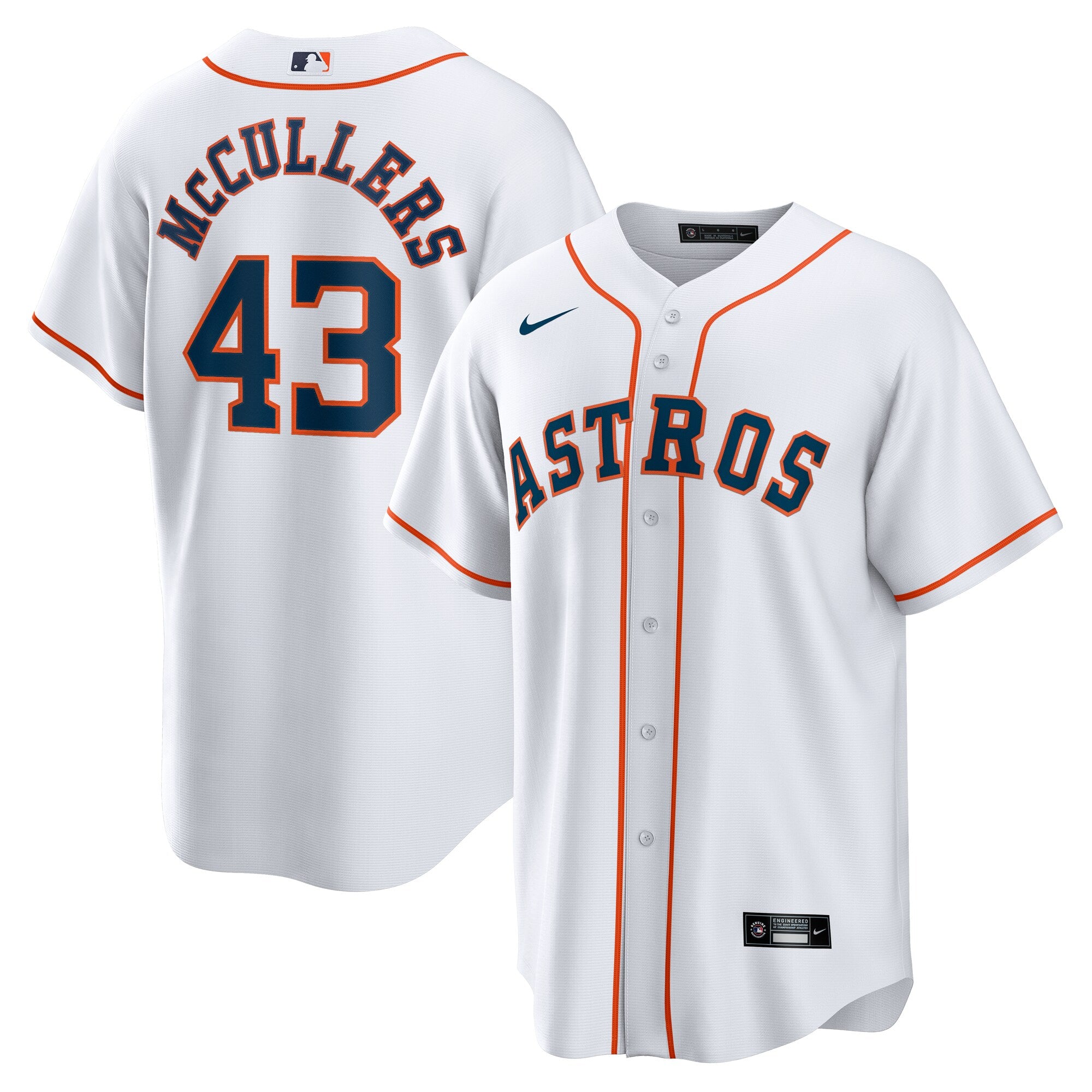 Lance McCullers Jr. Houston Astros Home Replica Jersey - White | Stitched Baseball Jersey TJS0173