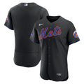 New York Mets Alternate Sponsor Patch Jersey - Black | Stitched Baseball Jersey TJS0267