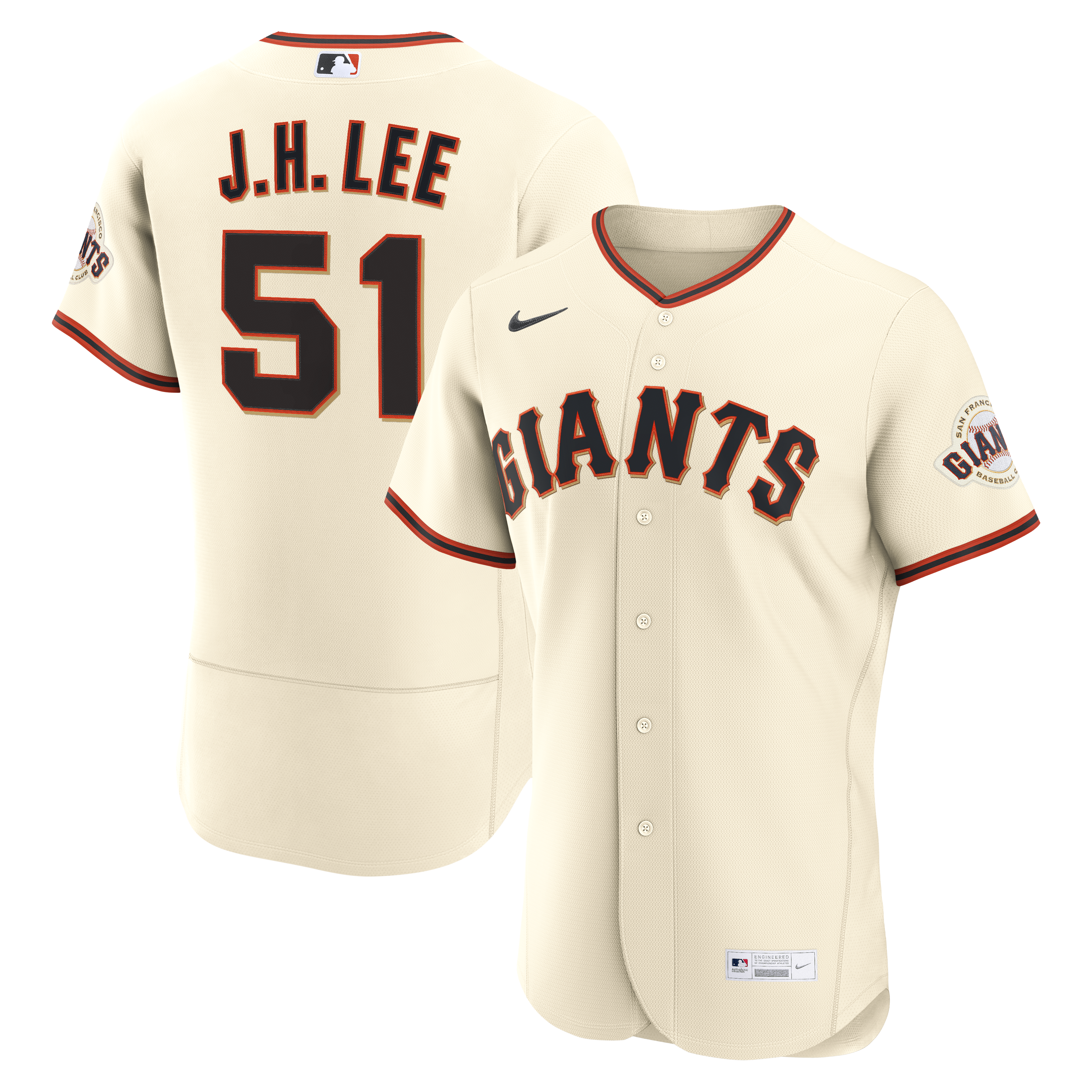 Jung Hoo Lee San Francisco Giants Home Jersey - Cream | Stitched Baseball Jersey TJS0161