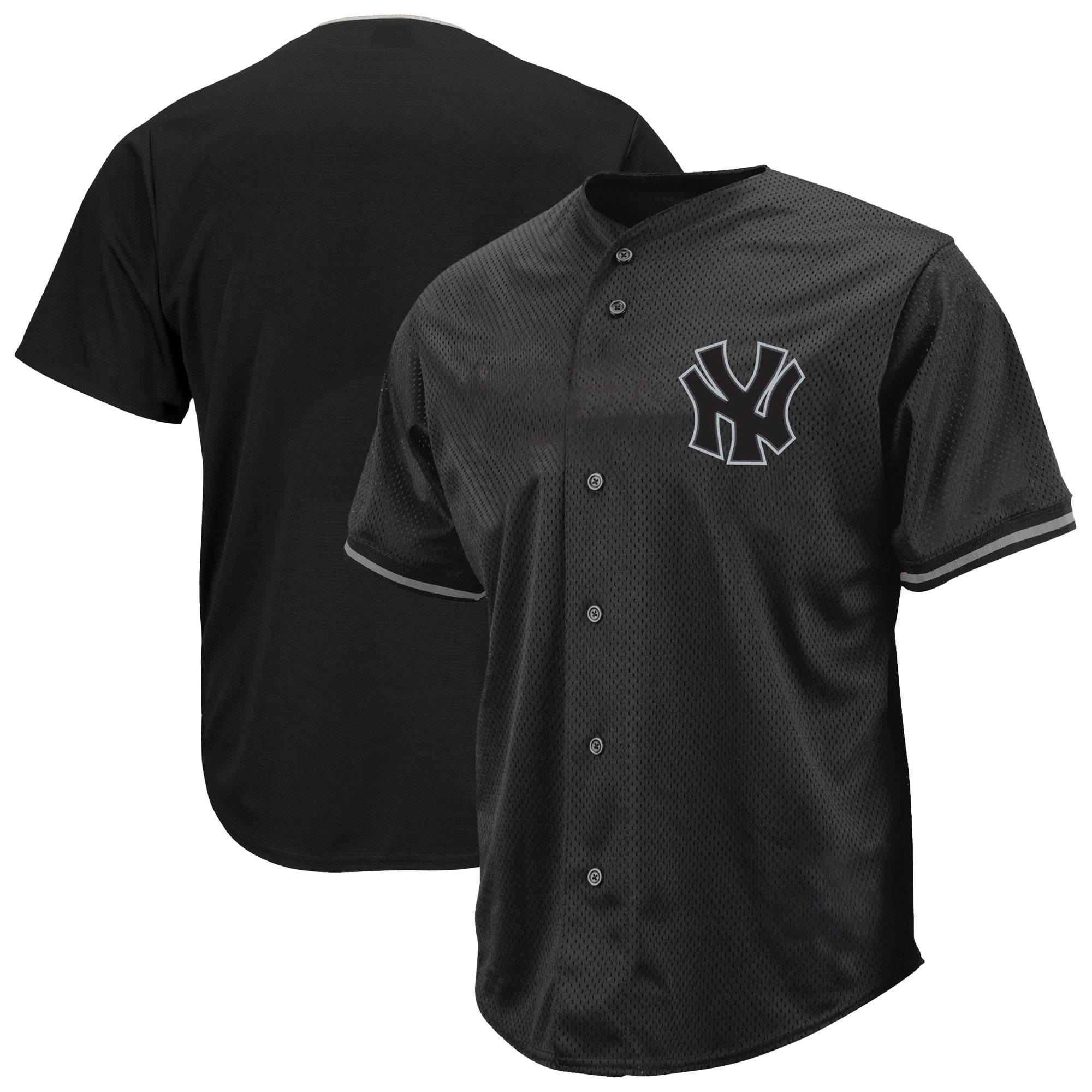 New York Yankees Profile Big & Tall Pop Fashion Jersey - Black | Stitched Baseball Jersey TJS0207