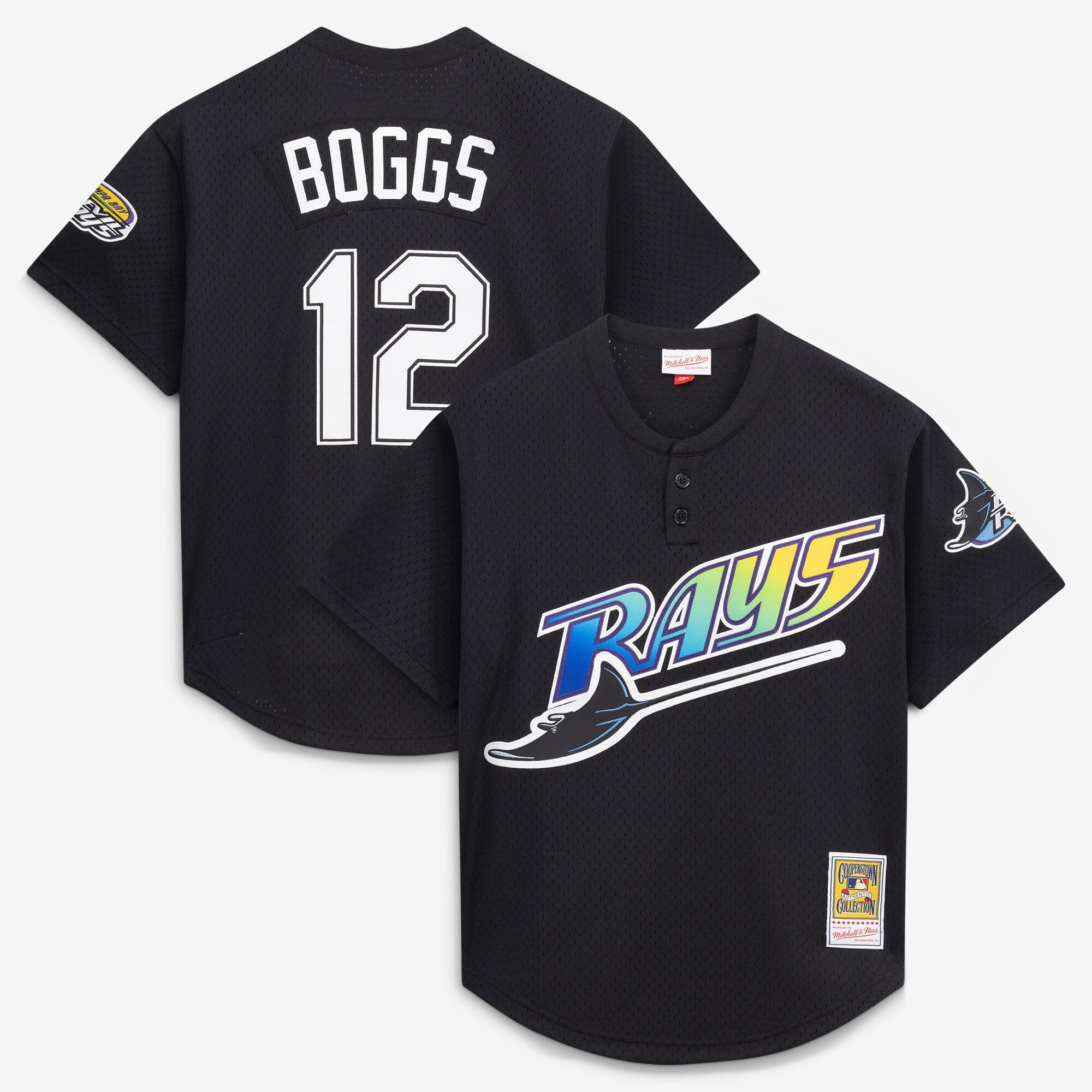 Wade Boggs Tampa Bay Rays M & N Batting Practice Jersey - Black | Stitched Baseball Jersey TJS0185