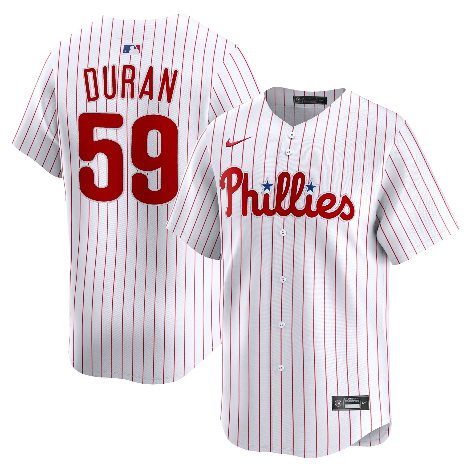 Jhoan Duran Philadelphia Phillies Home Limited Player Jersey - White | Stitched Baseball Jersey TJS0254